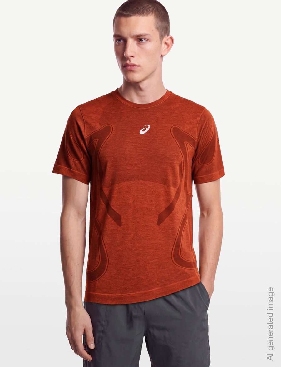 Asics - ROAD SEAMLESS SS TOP - t-shirts - singed red - 3