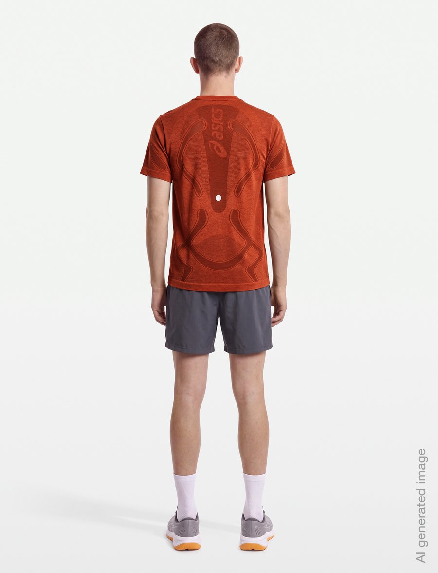 Asics - ROAD SEAMLESS SS TOP - t-shirts - singed red - 4