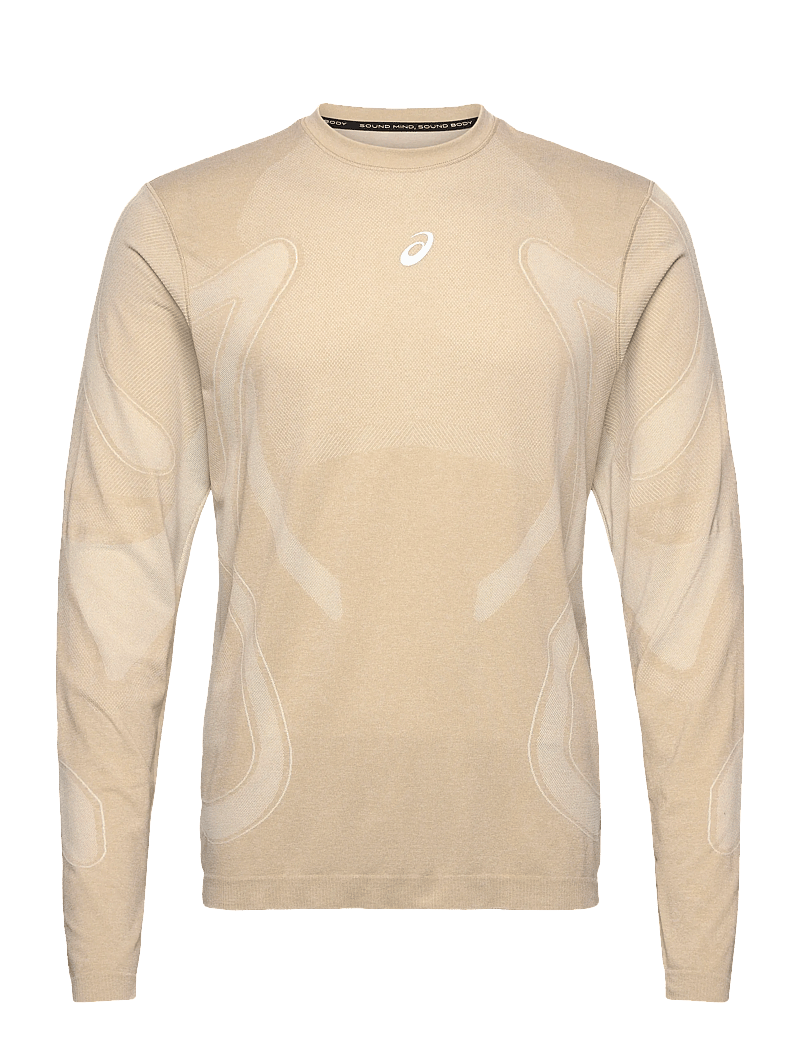 Asics - ROAD SEAMLESS LS TOP - långärmade tröjor - cream - 0