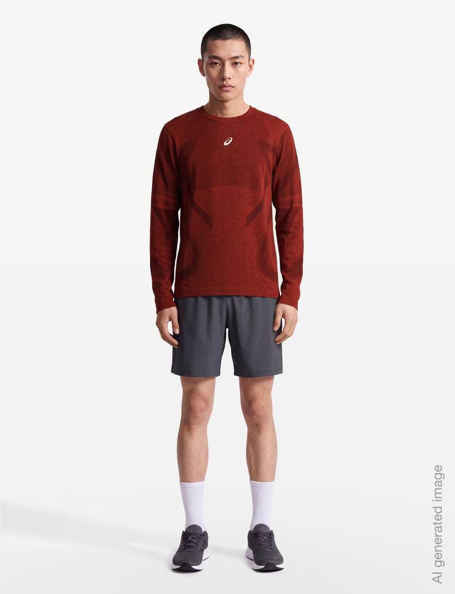 Asics - ROAD SEAMLESS LS TOP - langarmshirts - singed red - 0