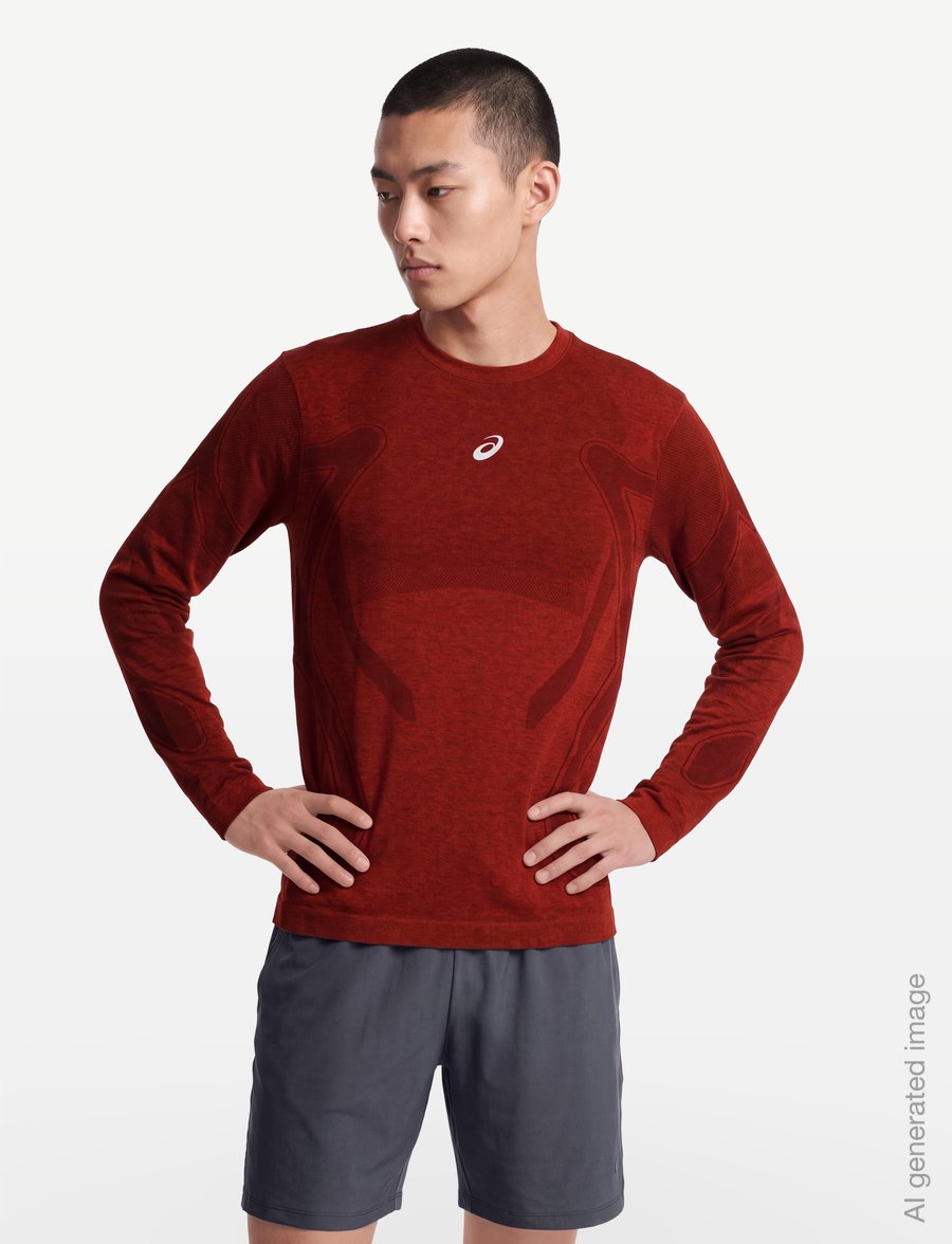 Asics - ROAD SEAMLESS LS TOP - langarmshirts - singed red - 3