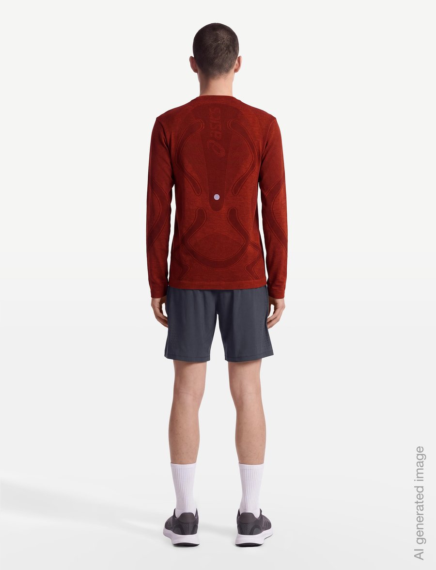 Asics - ROAD SEAMLESS LS TOP - langarmshirts - singed red - 4