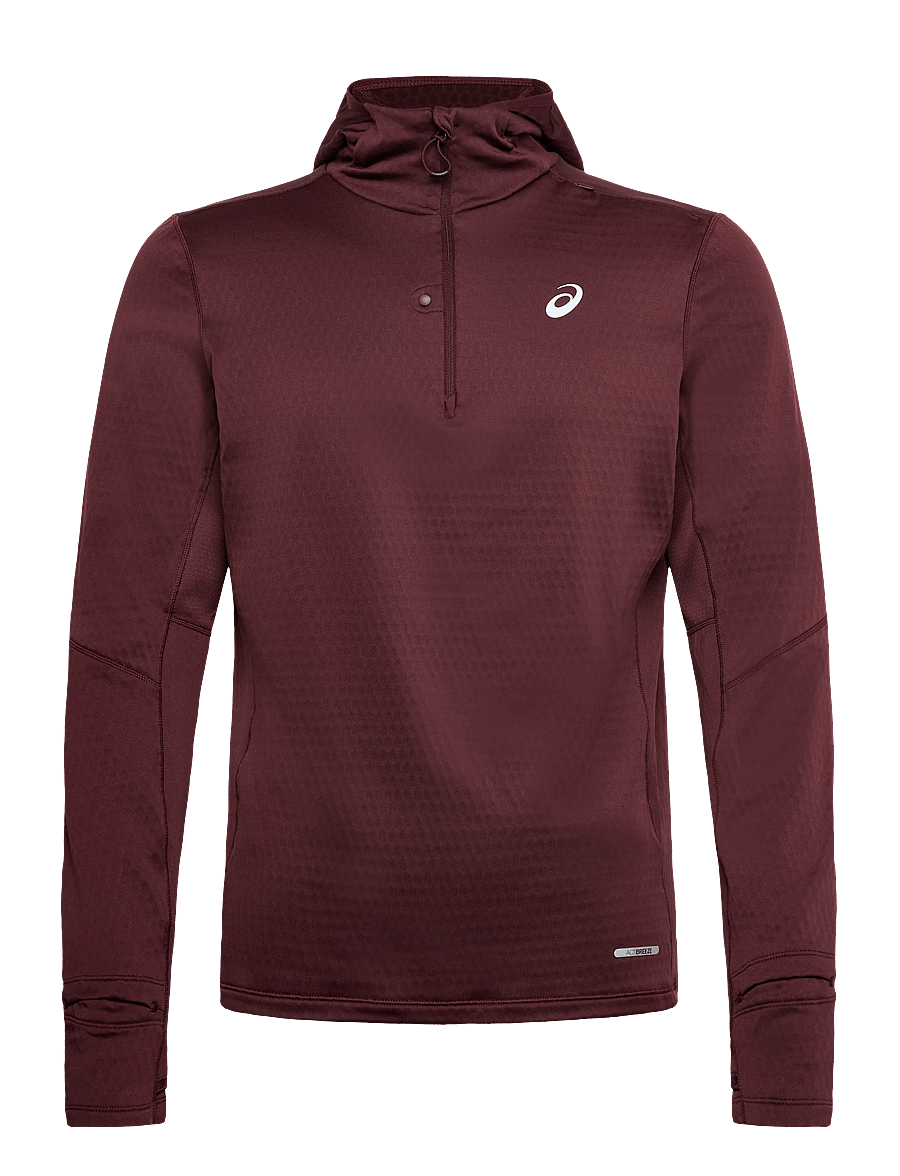 Asics - ROAD WINTER LS HOODIE - huvtröjor - dark currant - 0