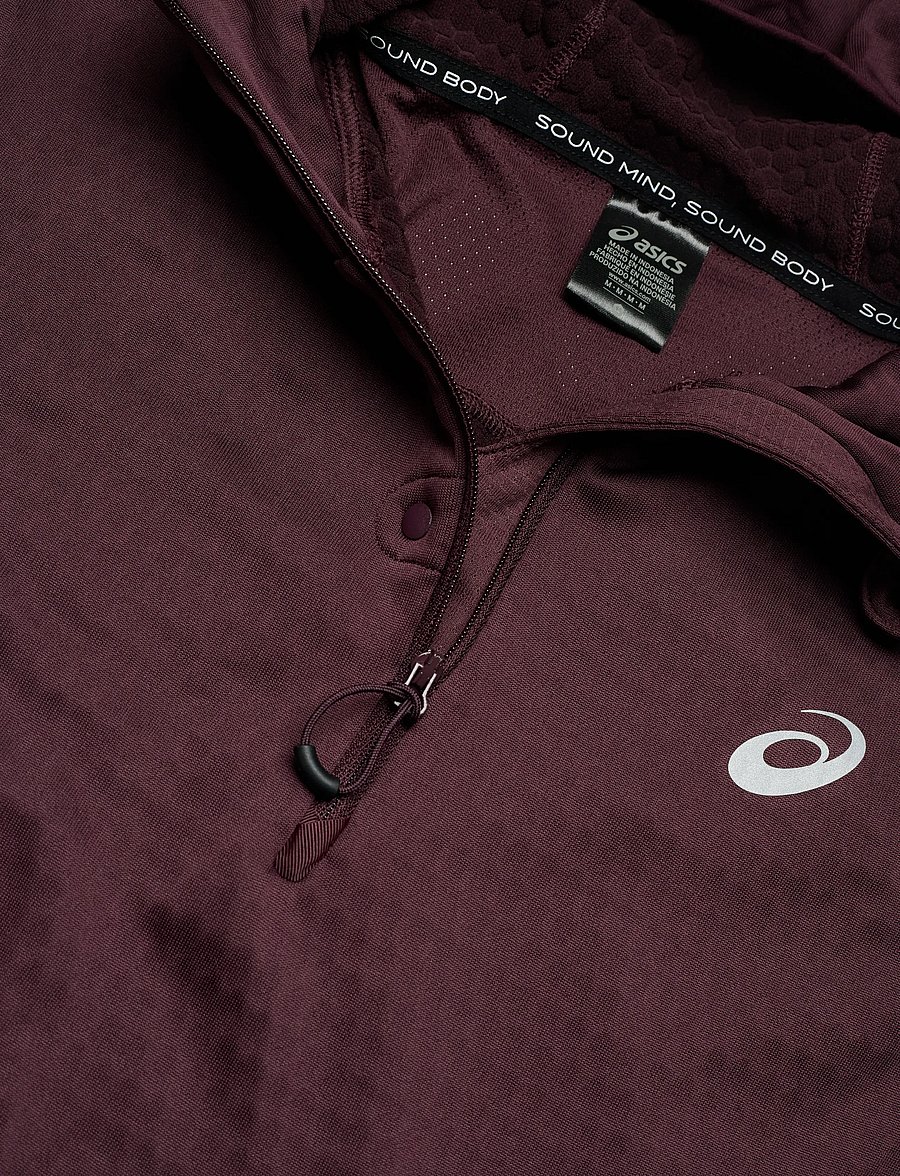 Asics - ROAD WINTER LS HOODIE - hættetrøjer - dark currant - 2