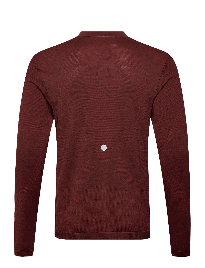 Asics - ROAD WINTER SEAMLESS LS TOP - långärmade tröjor - dark red planet - 1