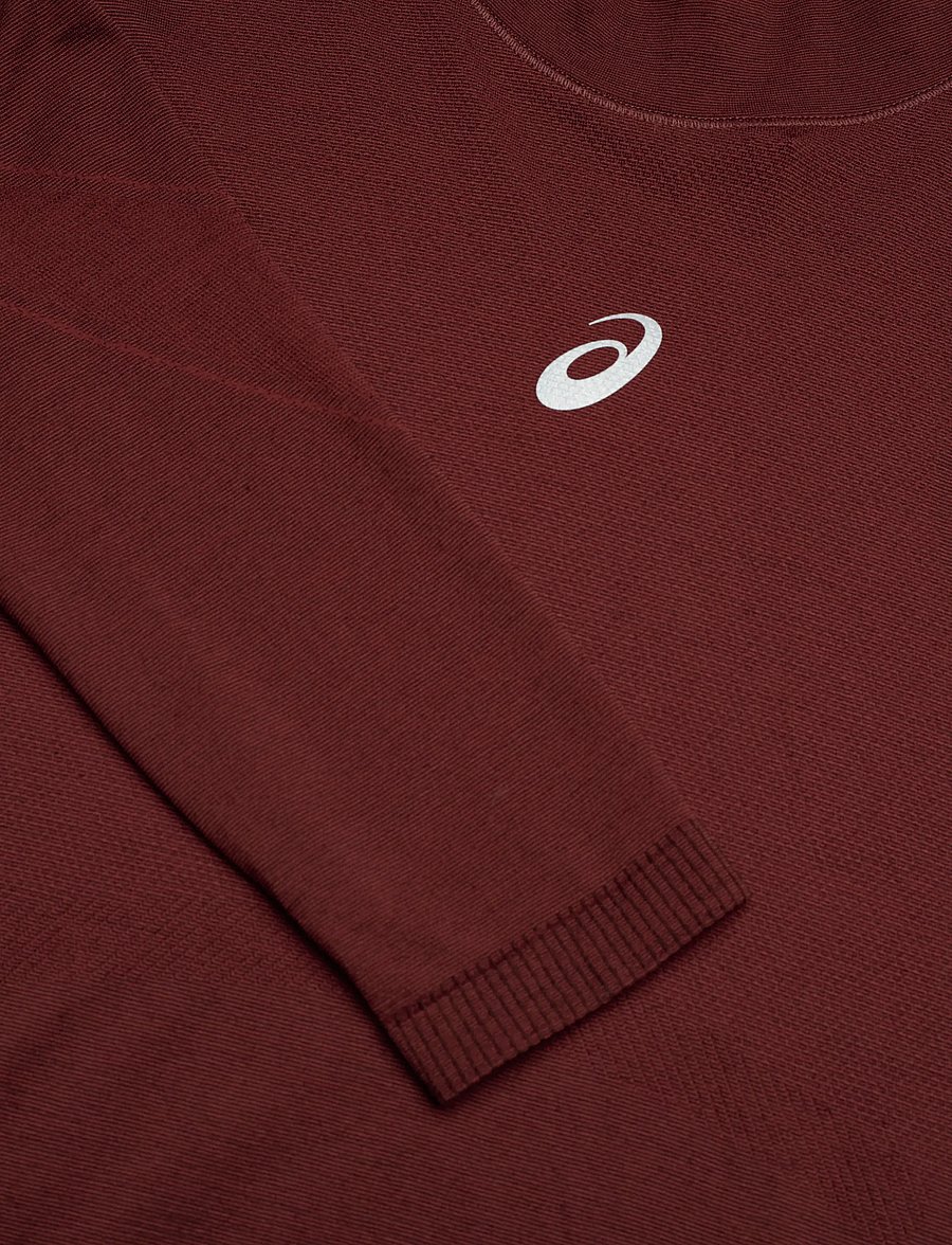 Asics - ROAD WINTER SEAMLESS LS TOP - dark red planet - 2