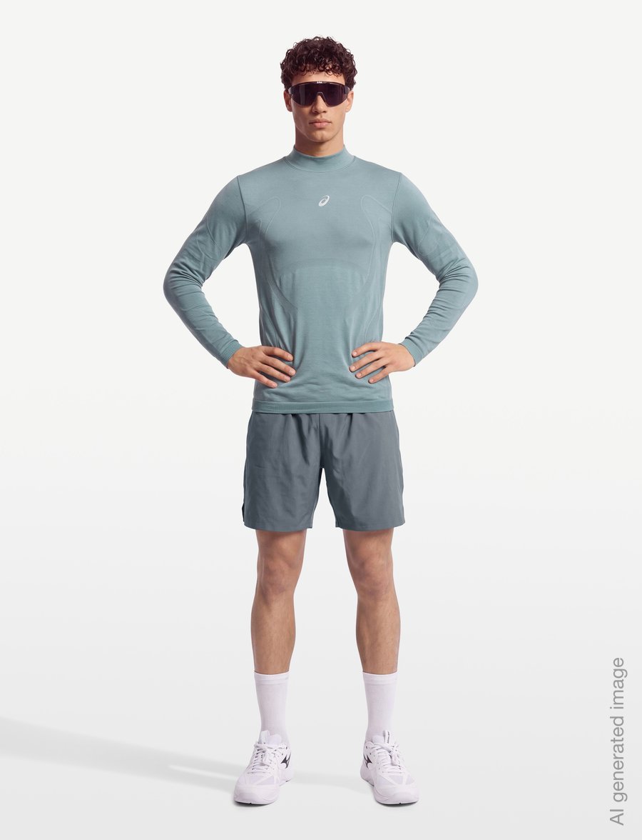 Asics - ROAD WINTER SEAMLESS LS TOP - longsleeved tops - foggy teal - 0