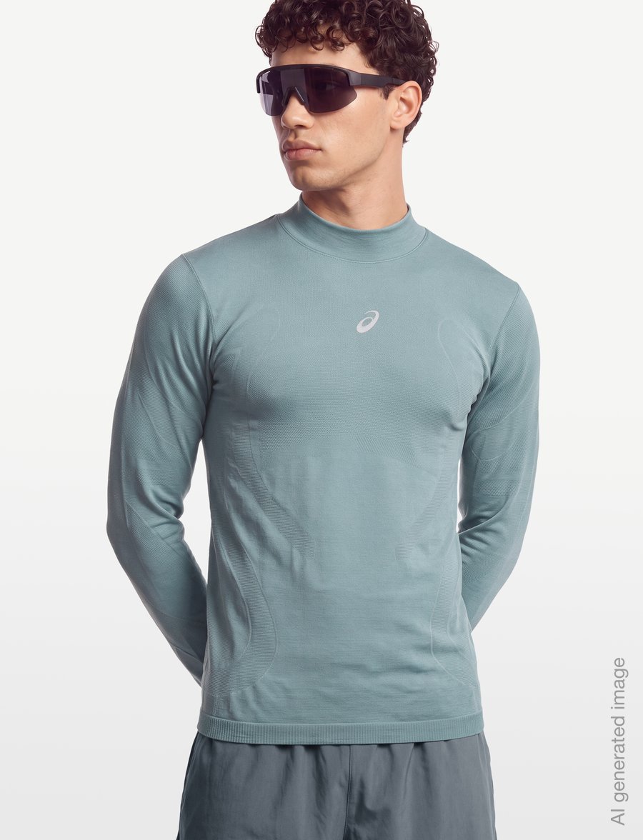 Asics - ROAD WINTER SEAMLESS LS TOP - longsleeved tops - foggy teal - 3