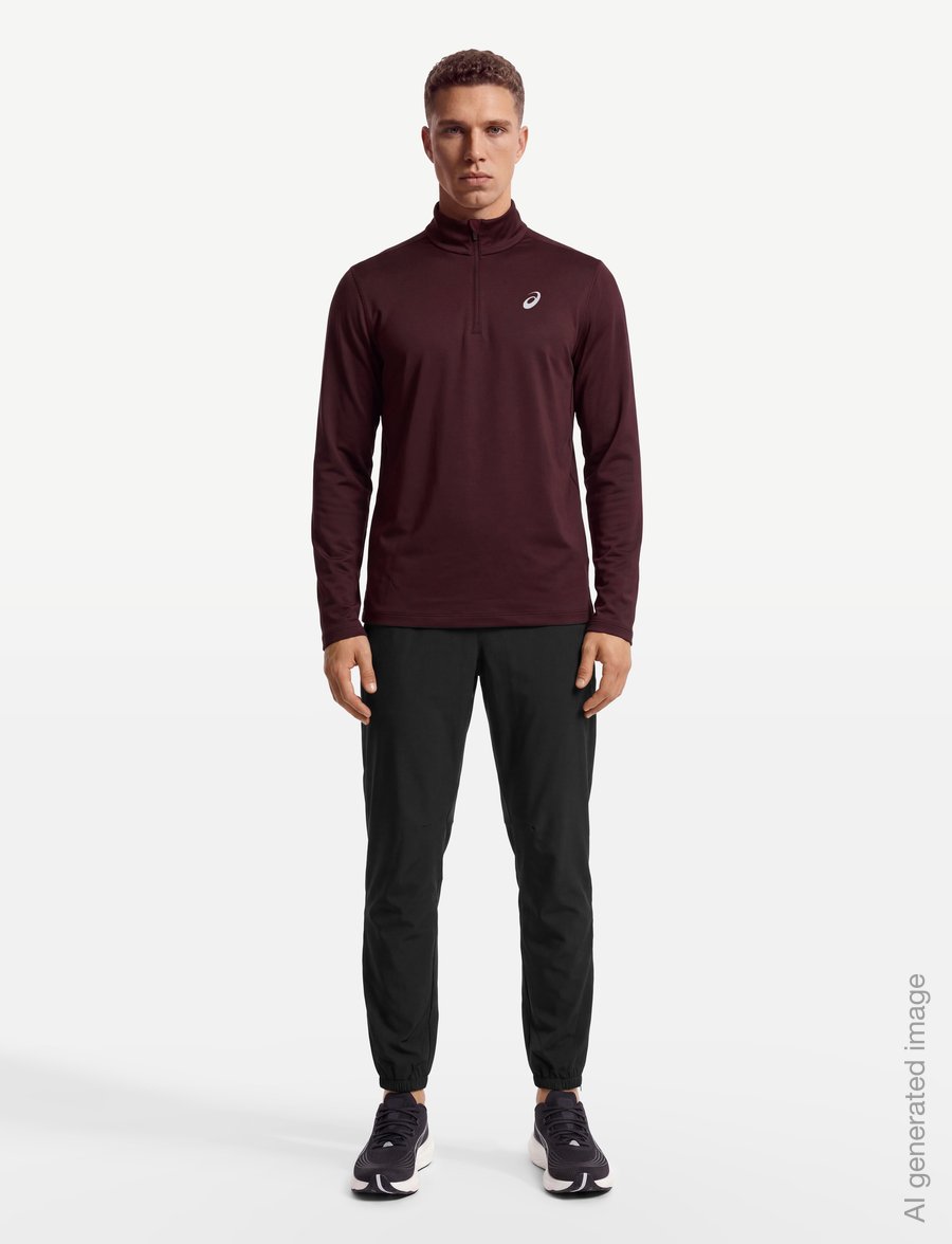 Asics - CORE LS 1/2 ZIP WINTER TOP - fleece & midlayer - dark currant - 0