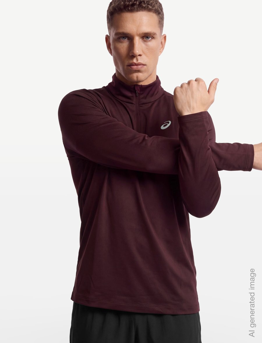 Asics - CORE LS 1/2 ZIP WINTER TOP - fleece & midlayer - dark currant - 3