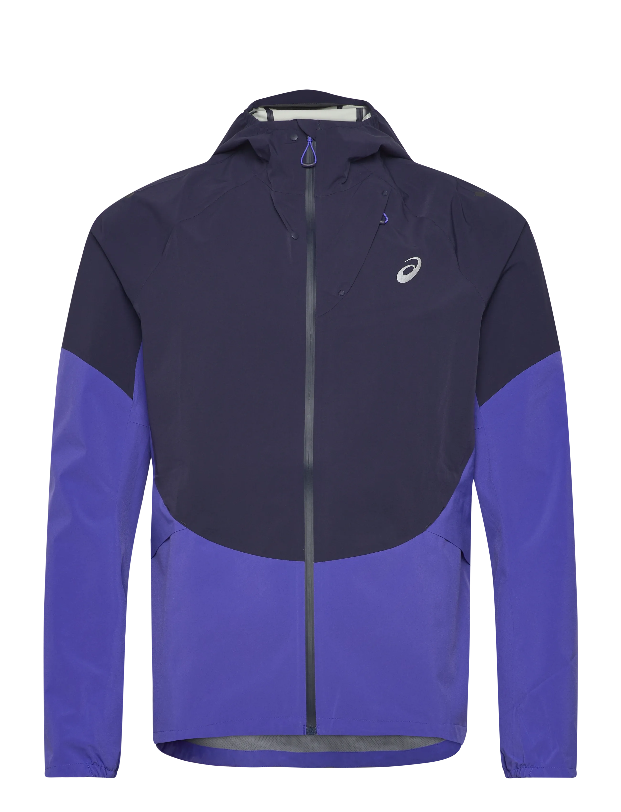Asics METARUN LEGEND JACKET - Clothing - MIDNIGHT/COBALT BURST/ILLUMINATE GREEN / blue