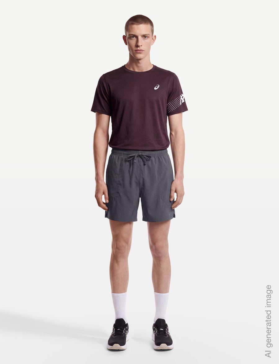 Asics - ICON SS TOP - t-shirts - dark aubergine - 0