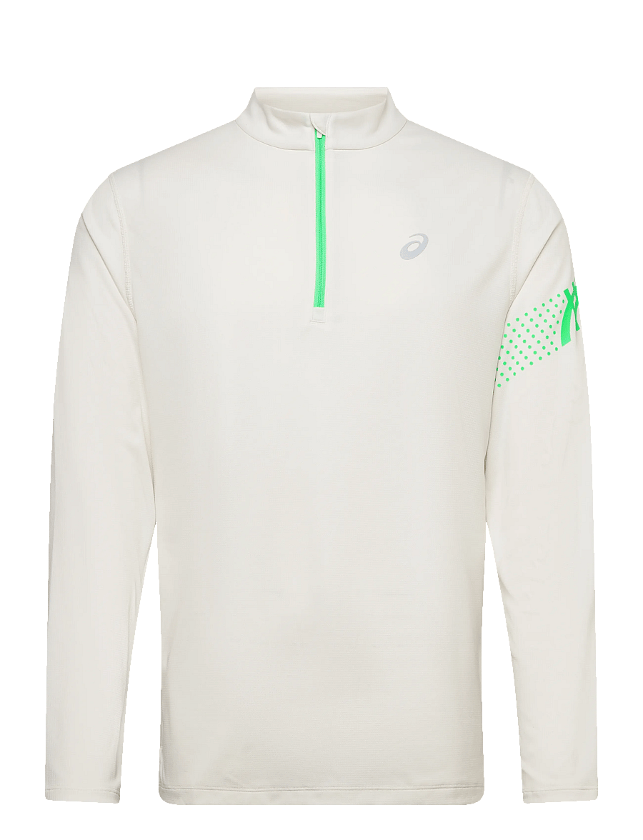 Asics - ICON LS 1/2 ZIP TOP - fleeces & midlayers - cream/vital green - 0