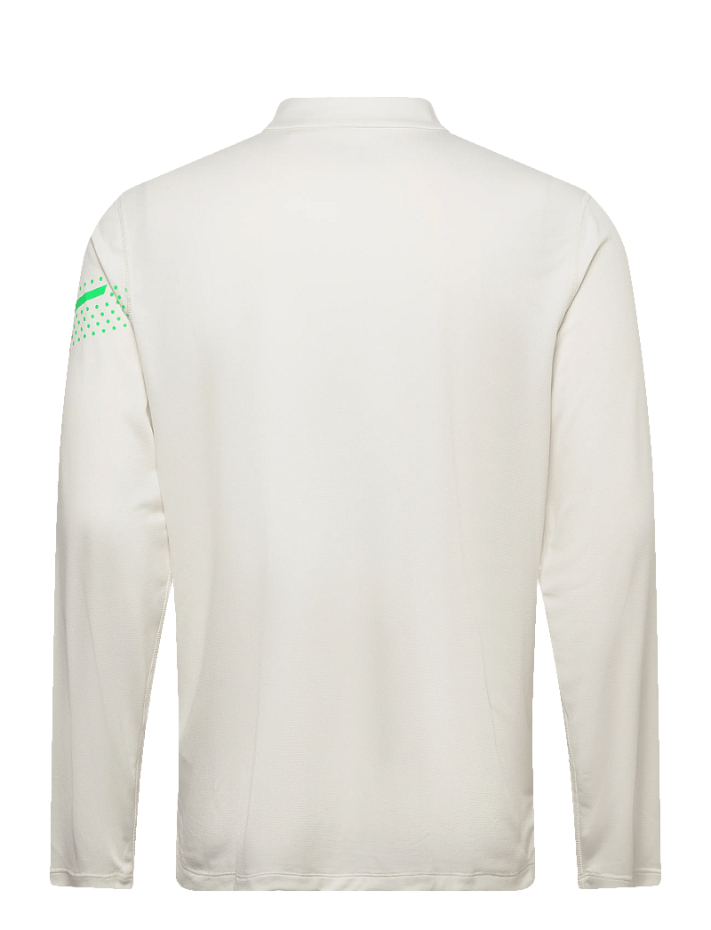 Asics - ICON LS 1/2 ZIP TOP - fleece og mellemlag - cream/vital green - 1