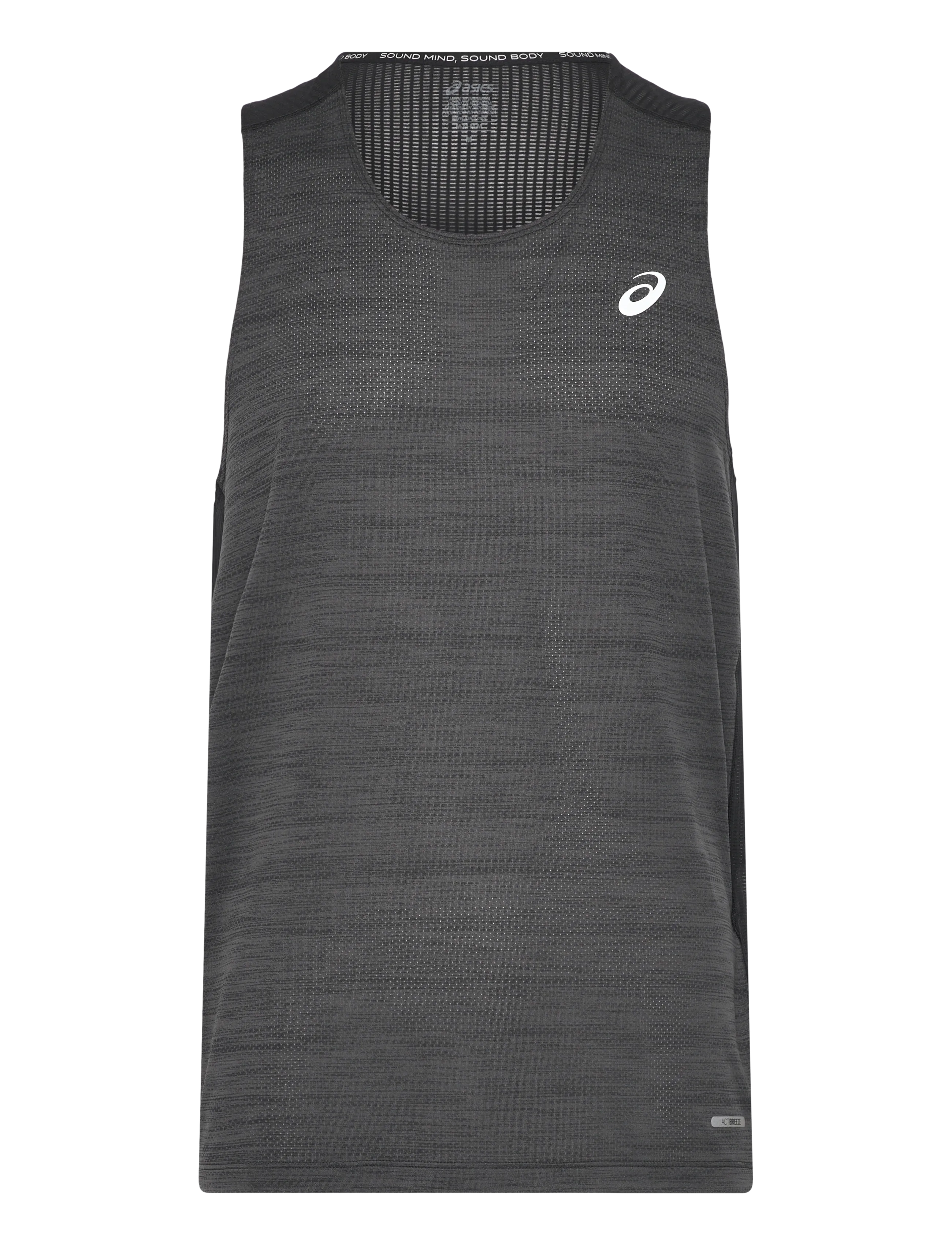 Asics ROAD SINGLET - Kleidung - PERFORMANCE BLACK / grey