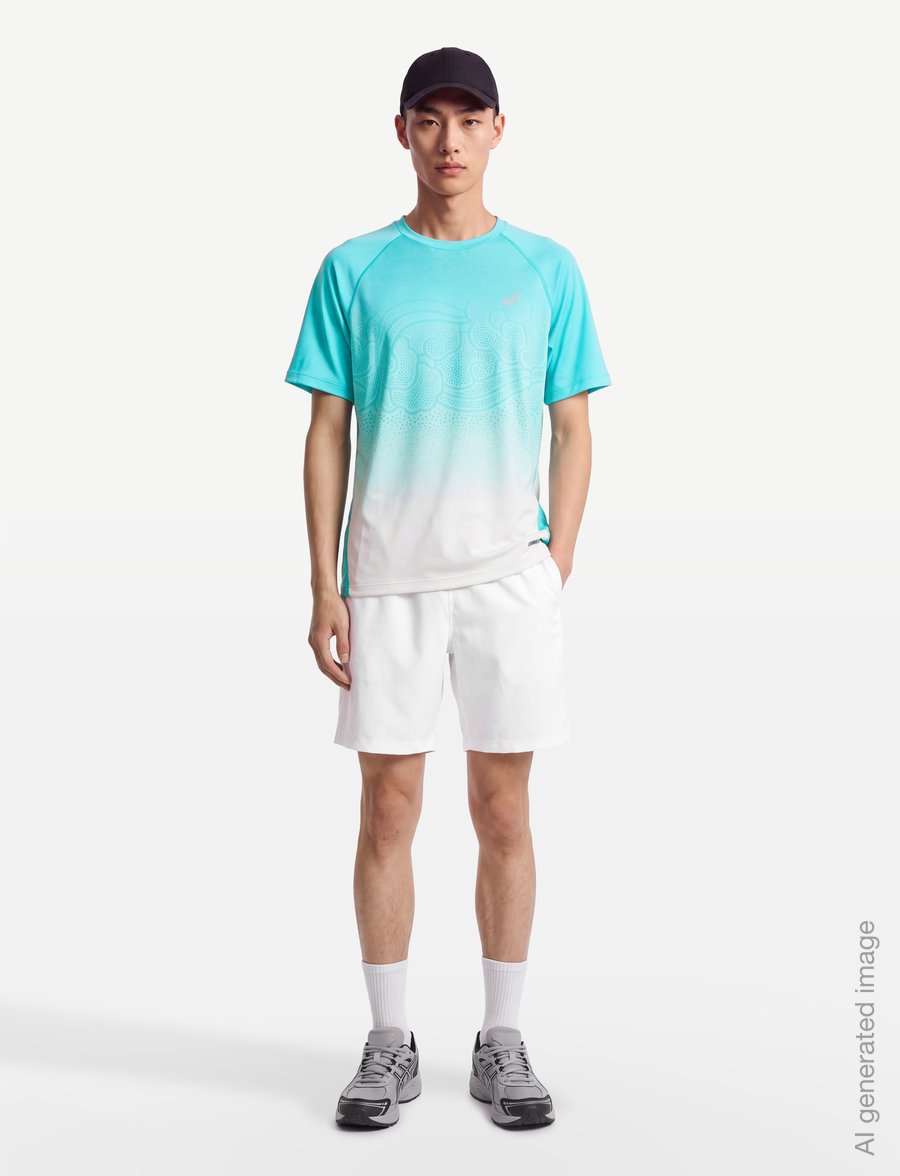 Asics - ROAD FADE SS TOP - t-särgid - energy aqua - 0