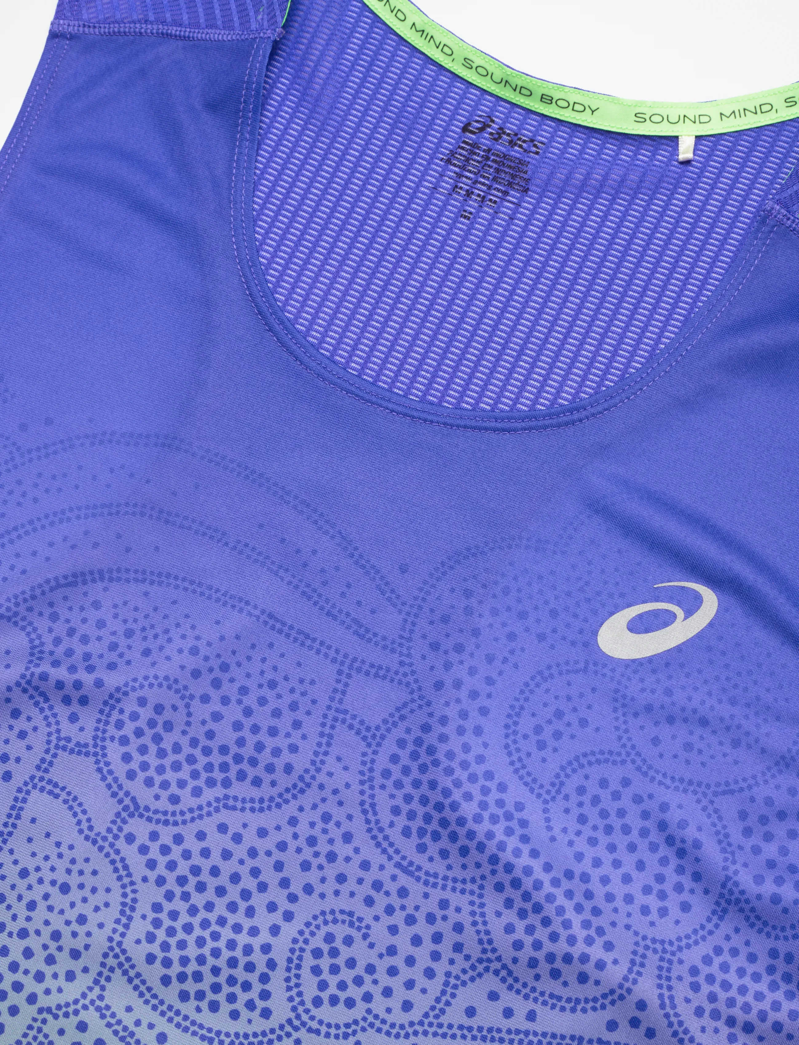 Asics - ROAD FADE SINGLET - linnen - cobalt burst/illuminate green - 2