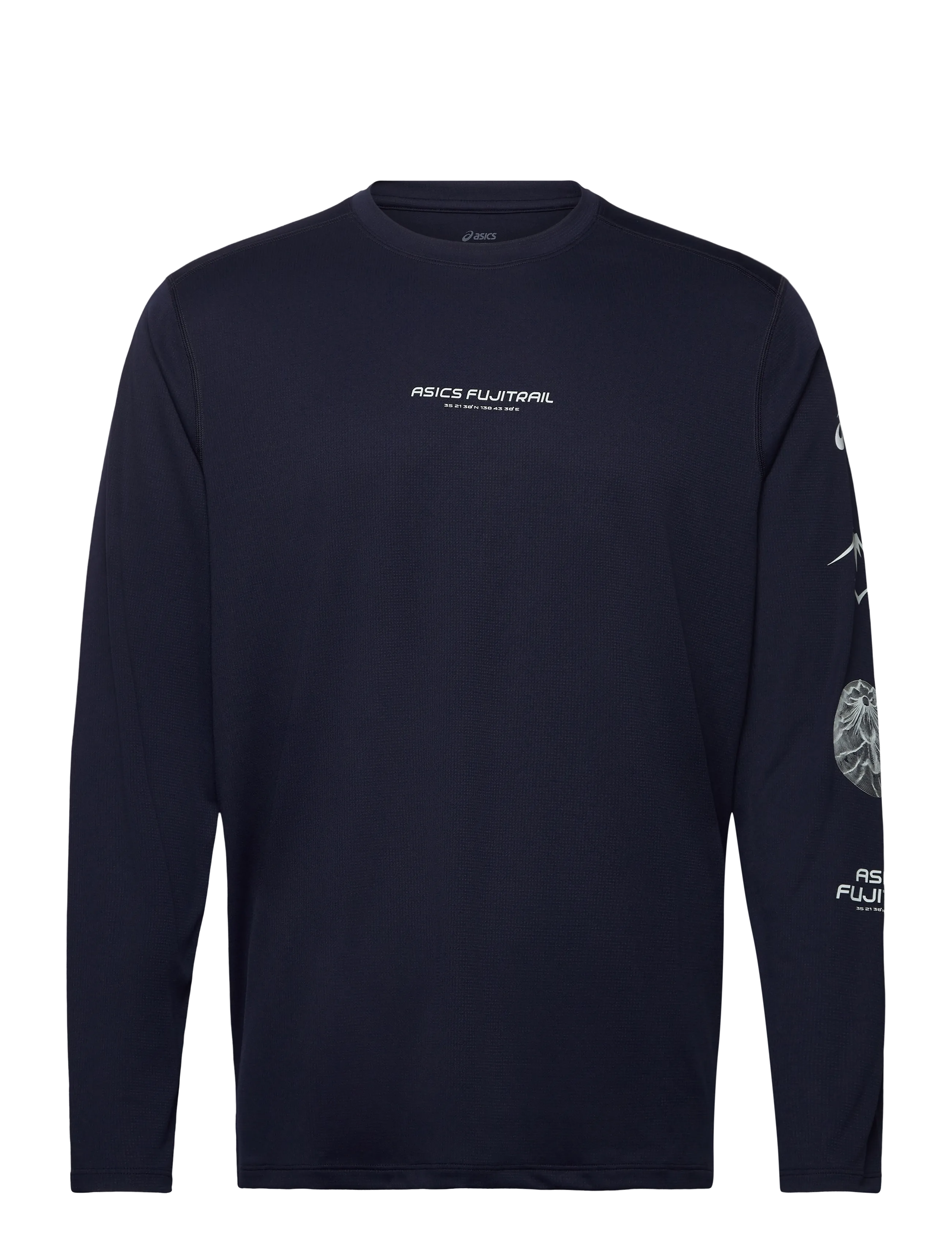 Asics FUJITRAIL LOGO LS TOP - Langarmshirts - MIDNIGHT/COBALT BURST/COOL GREY / navy