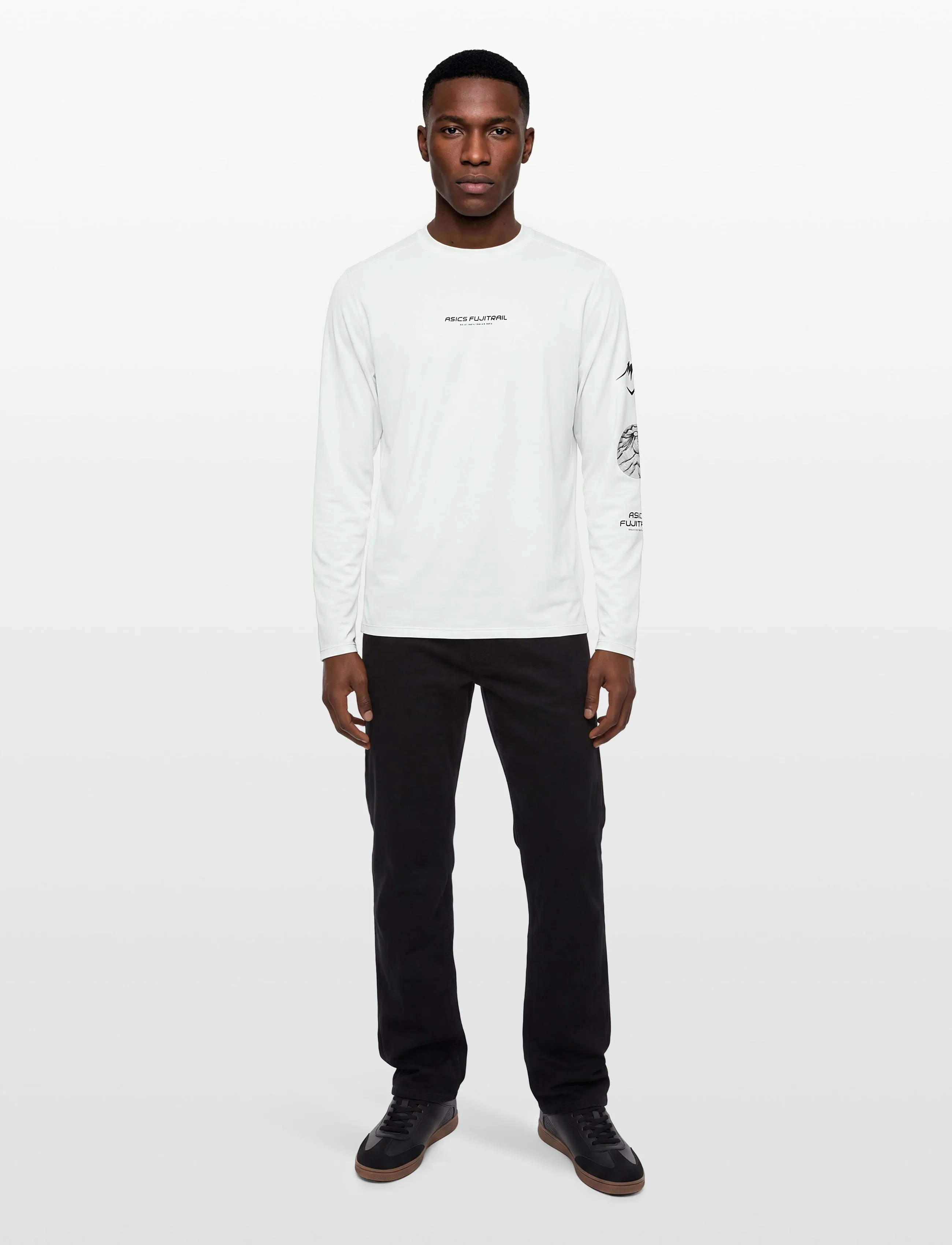 Asics Fujitrail Logo Ls Top, XL, Cream, Sport Overdele > Sport Long Sleeved Overdele, Herre