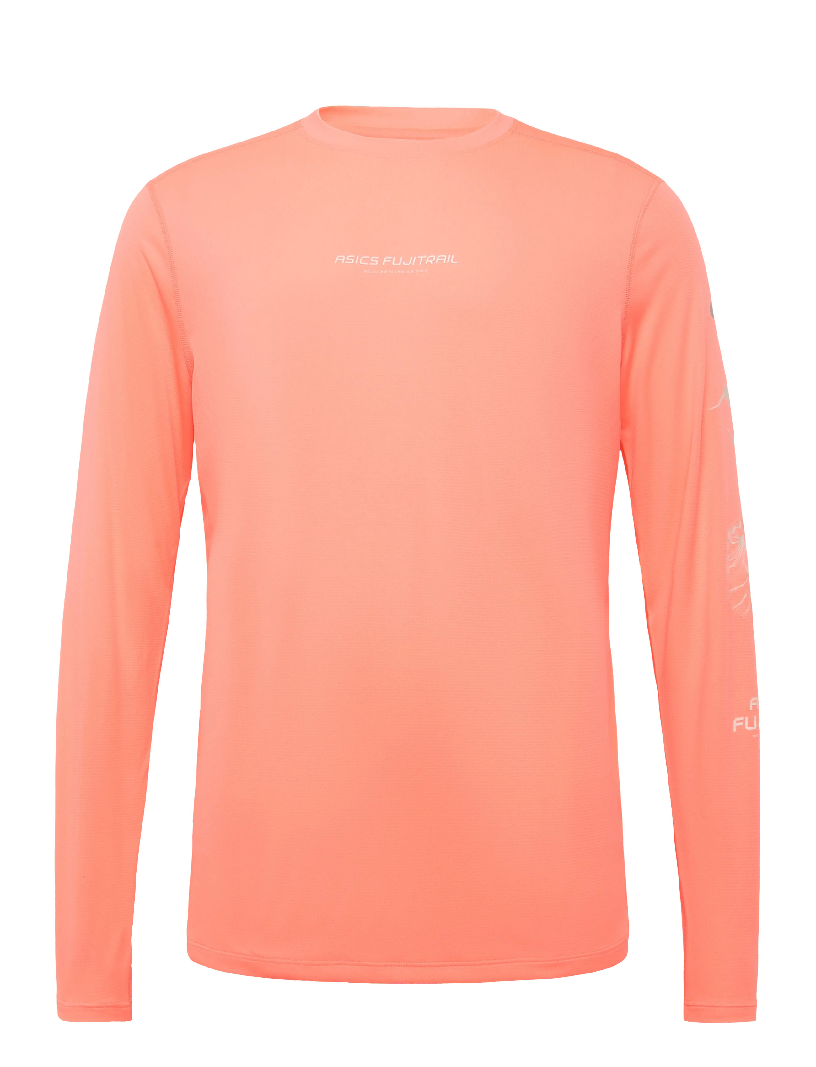 Asics Fujitrail Logo Ls Top, S, Sport Oberteile, Koralle - Long Sleeved Männerswear