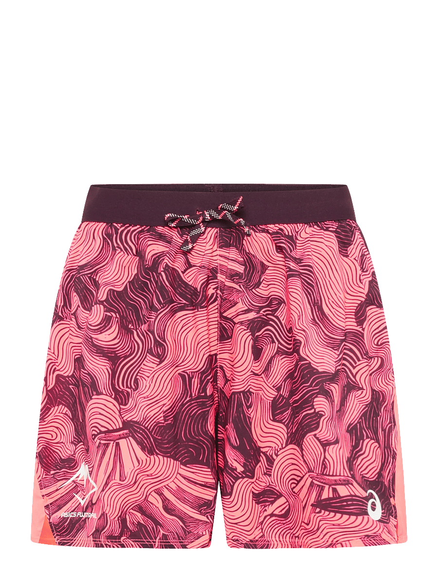 Asics - FUJITRAIL ALL OVER PRINT 5IN SHORT - laufshorts - blazing coral/dark aubergine - 0