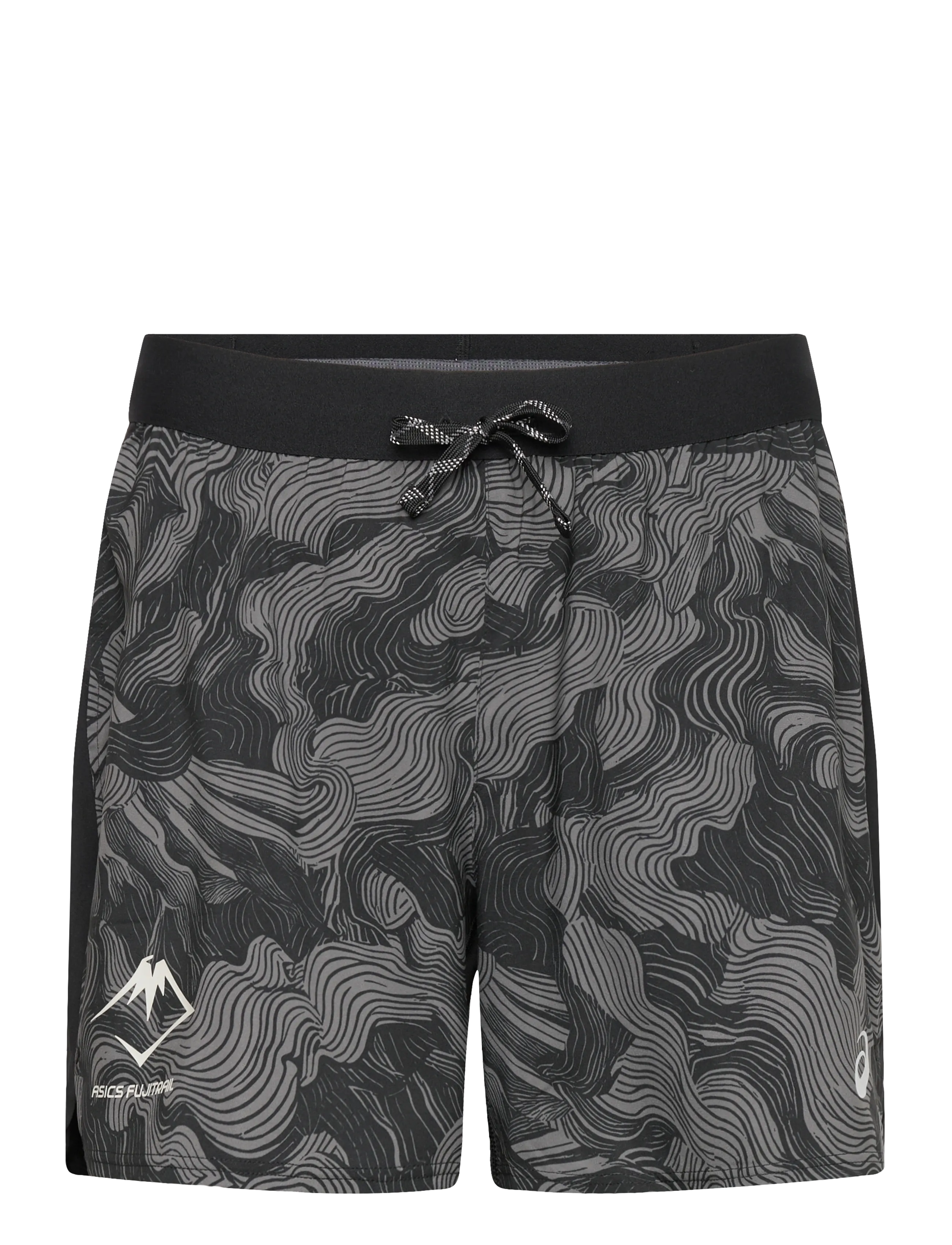 Asics FUJITRAIL ALL OVER PRINT 5IN SHORT - Lühikesed treeningpüksid - PERFORMANCE BLACK/CARBON/CREAM / black