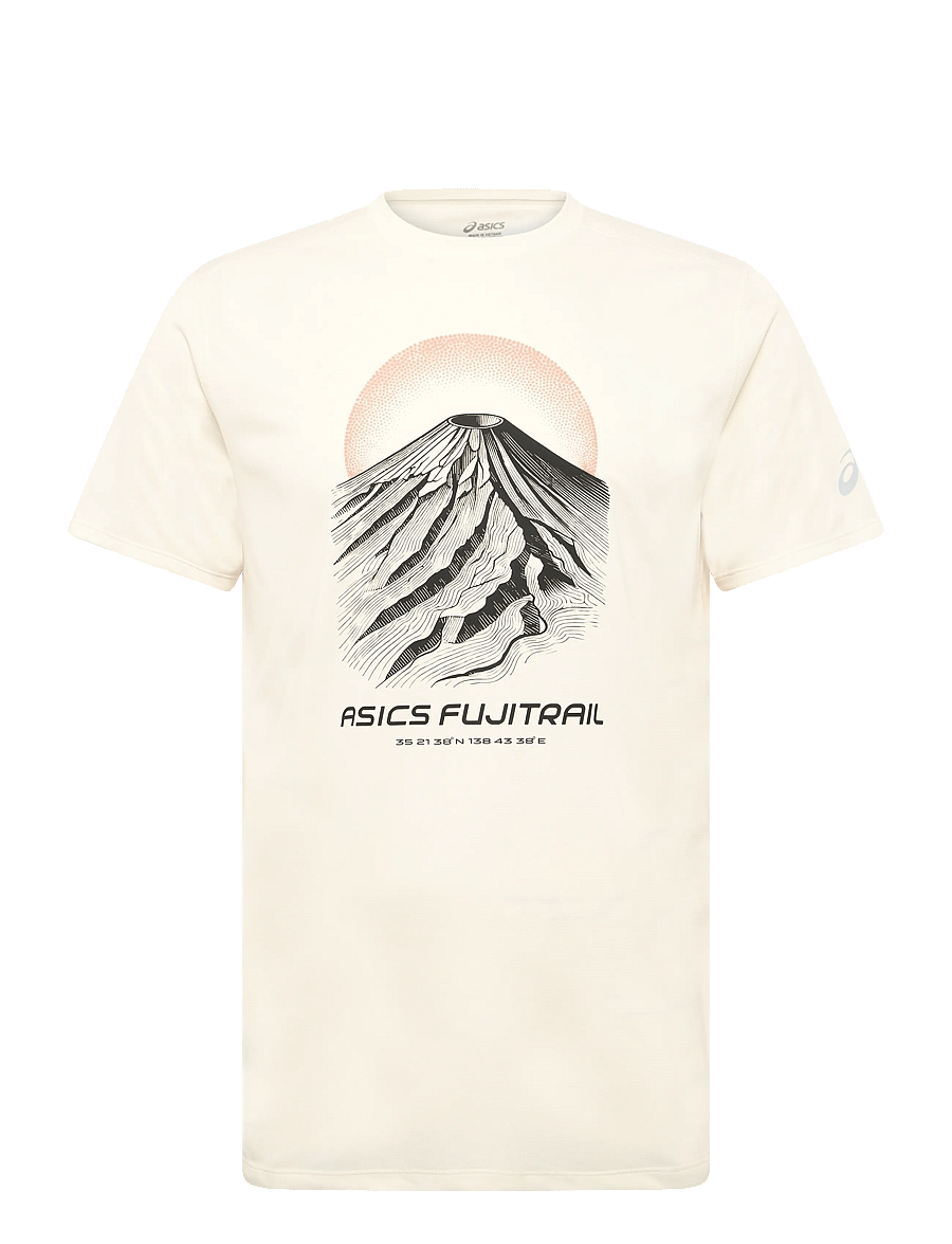 Asics - FUJITRAIL LOGO SS TOP - t-shirts - cream - 0