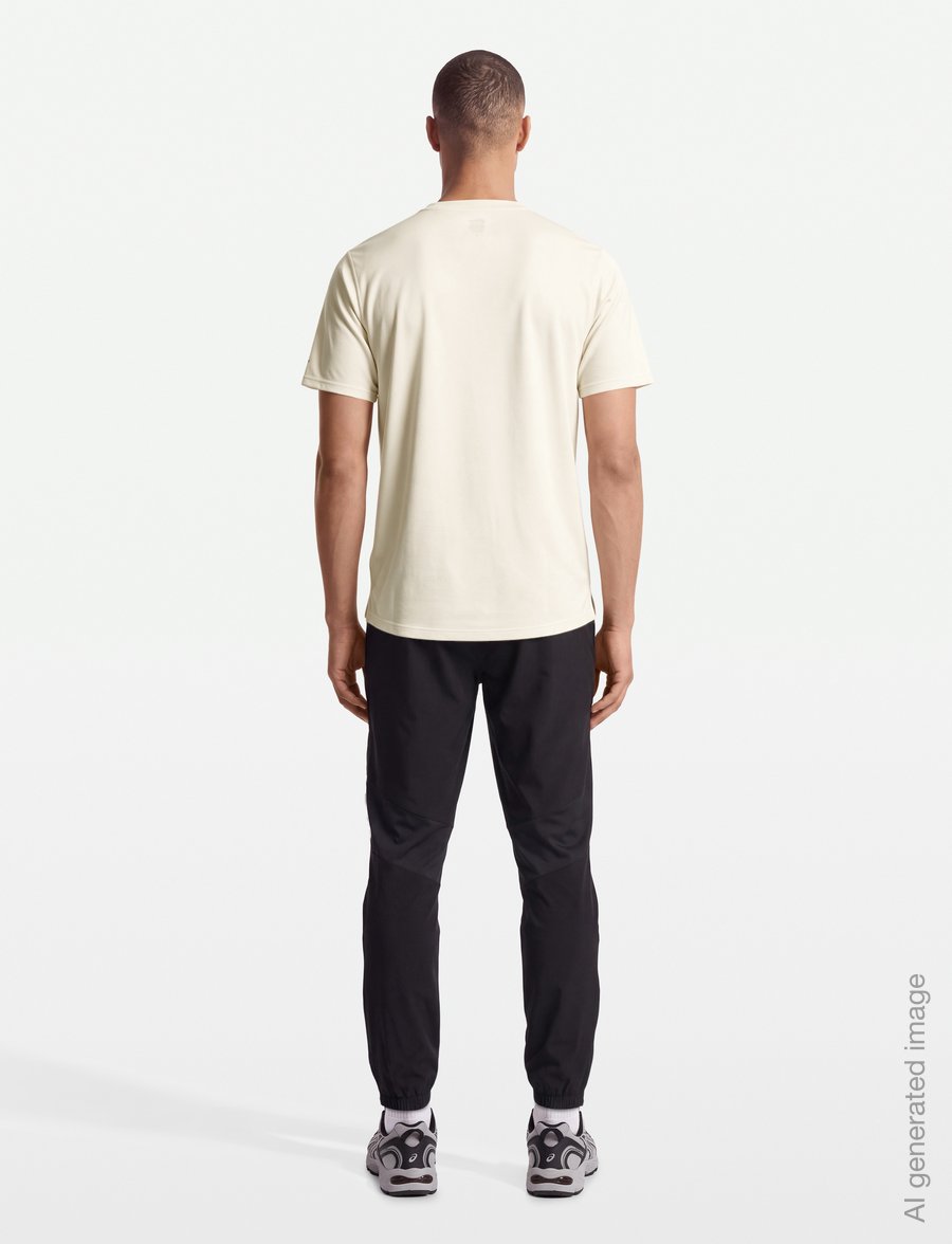 Asics - FUJITRAIL LOGO SS TOP - t-shirts - cream - 4