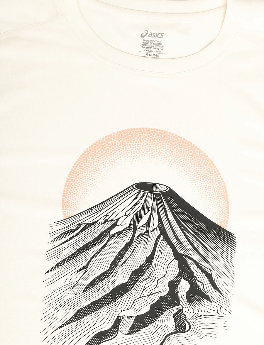 Asics - FUJITRAIL LOGO SS TOP - t-shirts - cream - 2
