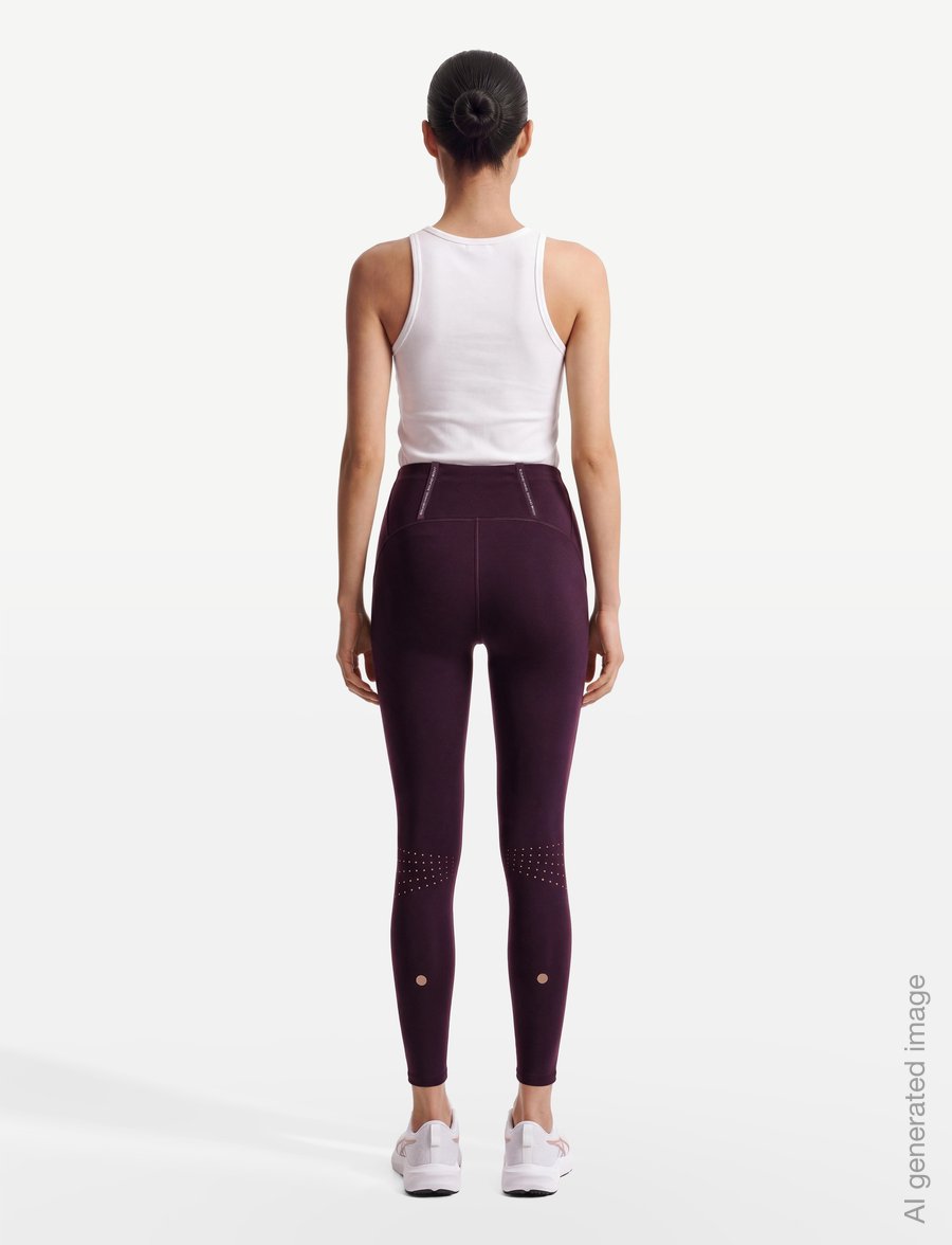 Asics - ROAD HIGH WAIST TIGHT - volle länge - dark aubergine - 4