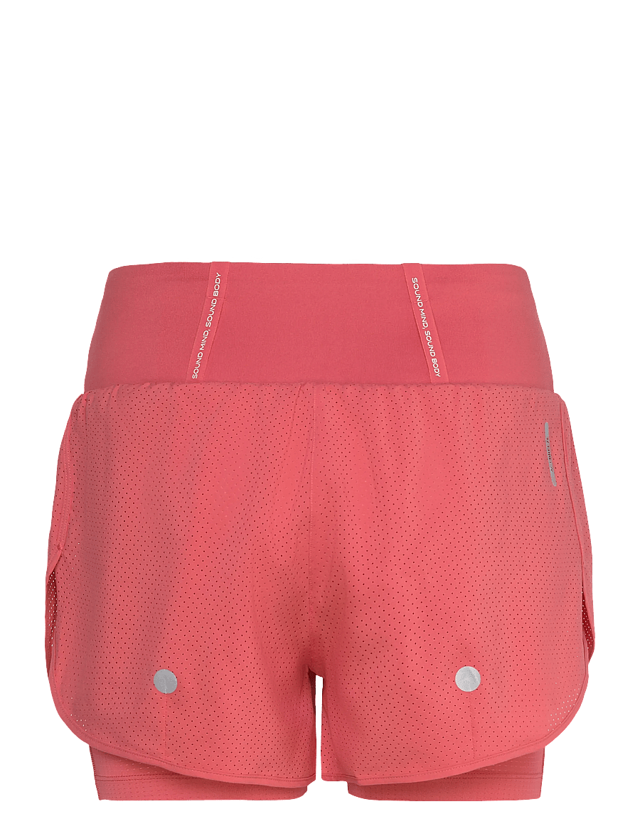 Asics - ROAD 2-N-1 3.5IN SHORT - lühikesed jooksupüksid - dark pink clay/dark pink clay - 1