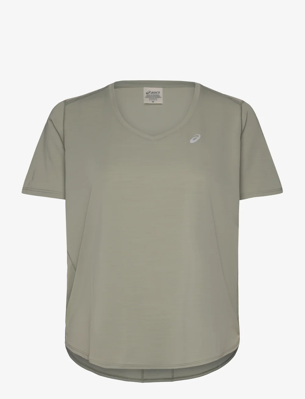 Asics - ROAD V-NECK SS TOP - t-shirts - olive grey - 0