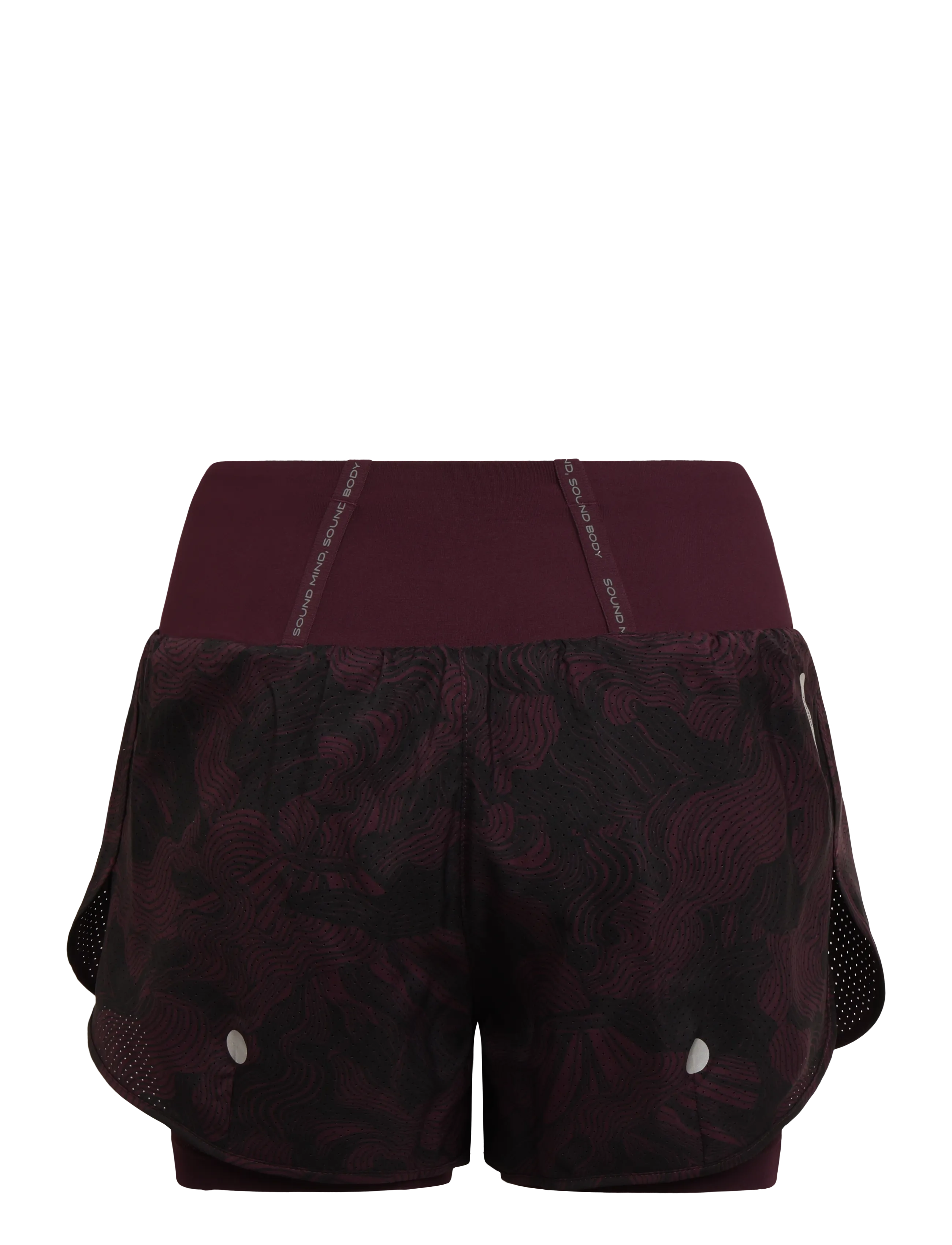Asics - ROAD ALL OVER PRINT 2-N-1 3.5IN SHORT - lühikesed jooksupüksid - dark aubergine - 1