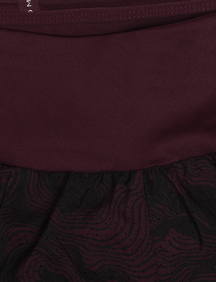 Asics - ROAD ALL OVER PRINT 2-N-1 3.5IN SHORT - lühikesed jooksupüksid - dark aubergine - 2