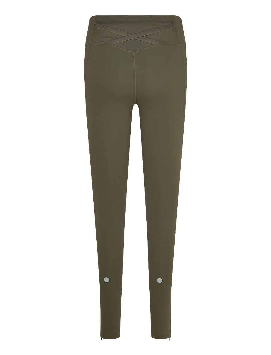 Asics - NAGINO RUN ADJUSTABLE TIGHT - fuld længde - dark olive - 1