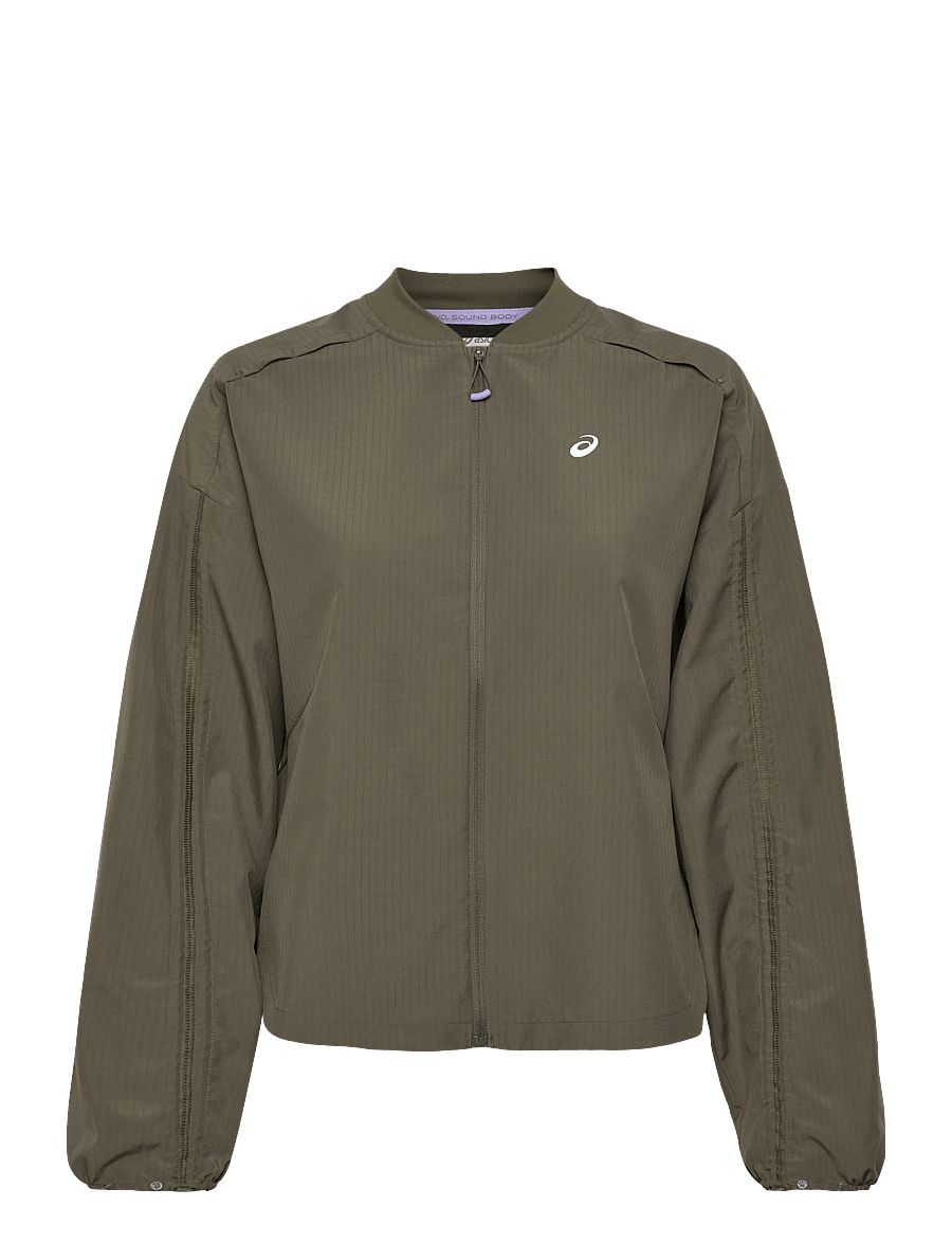 Asics - NAGINO RUN ADJUSTABLE JACKET - sports jackets - dark olive - 0