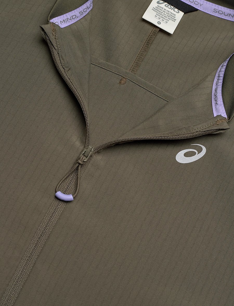 Asics - NAGINO RUN ADJUSTABLE JACKET - sports jackets - dark olive - 2