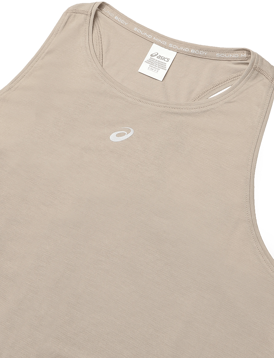 Asics - NAGINO RUN ADJUSTABLE TANK - tank tops - greige - 2