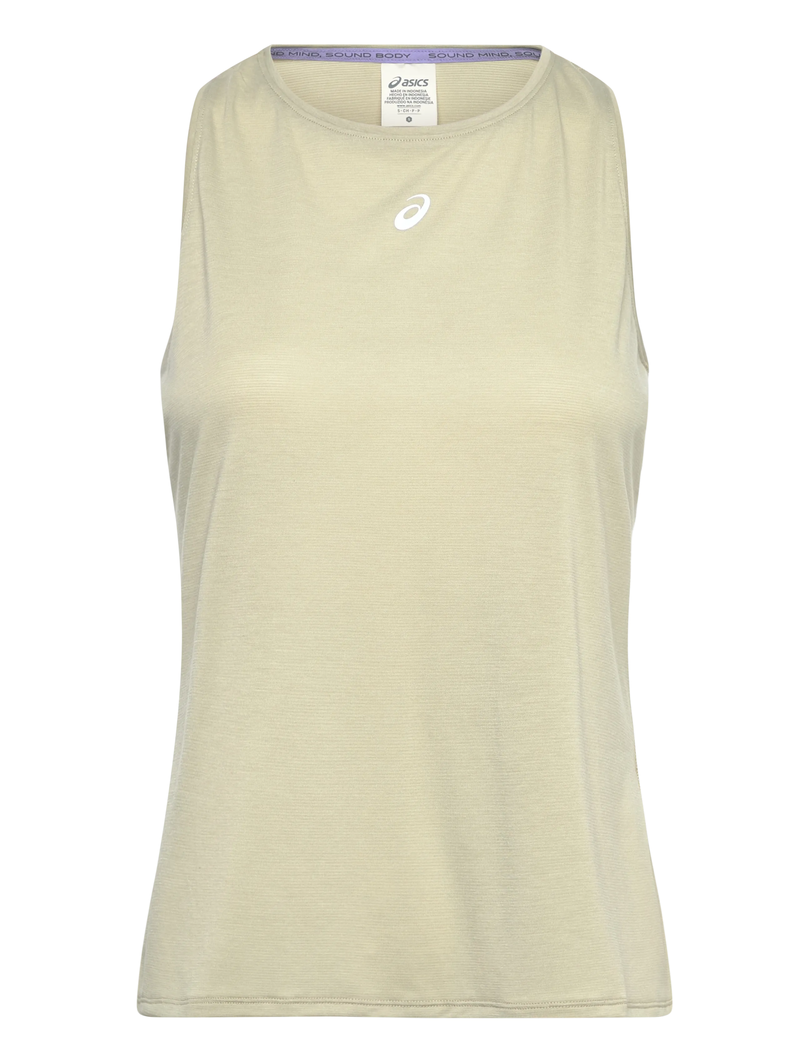 Asics NAGINO RUN ADJUSTABLE TANK - Running - KHAKI / khaki/green