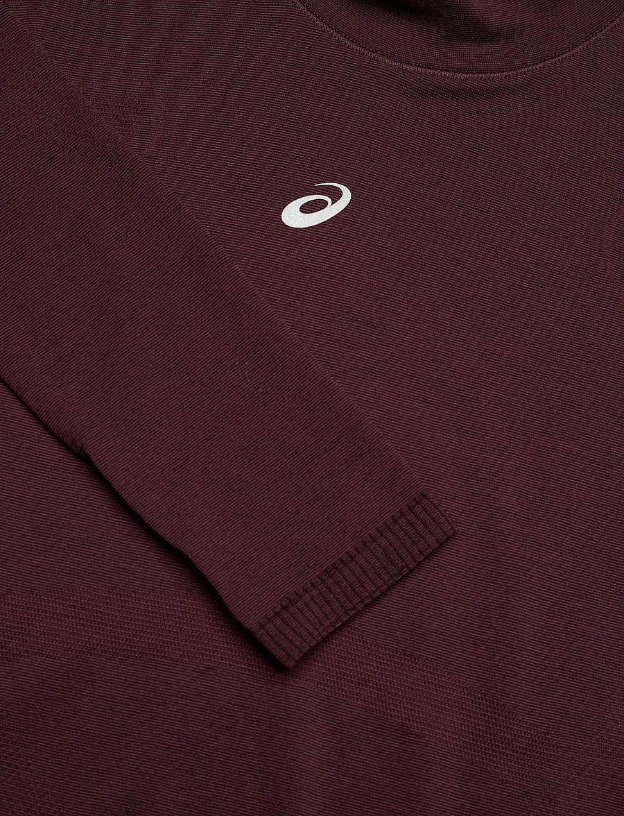 Asics - ROAD WINTER SEAMLESS LS TOP - långärmade tröjor - dark currant - 2