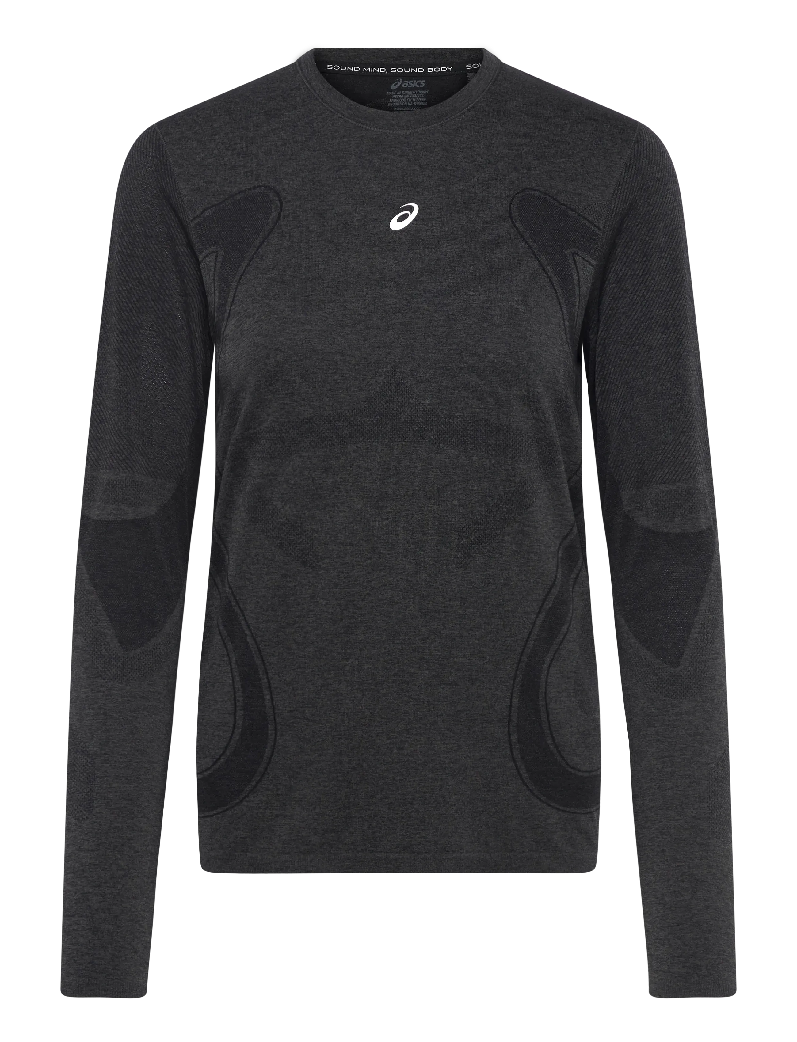 Asics ROAD SEAMLESS LS TOP - ASICS - PERFORMANCE BLACK/GRAPHITE GREY / black