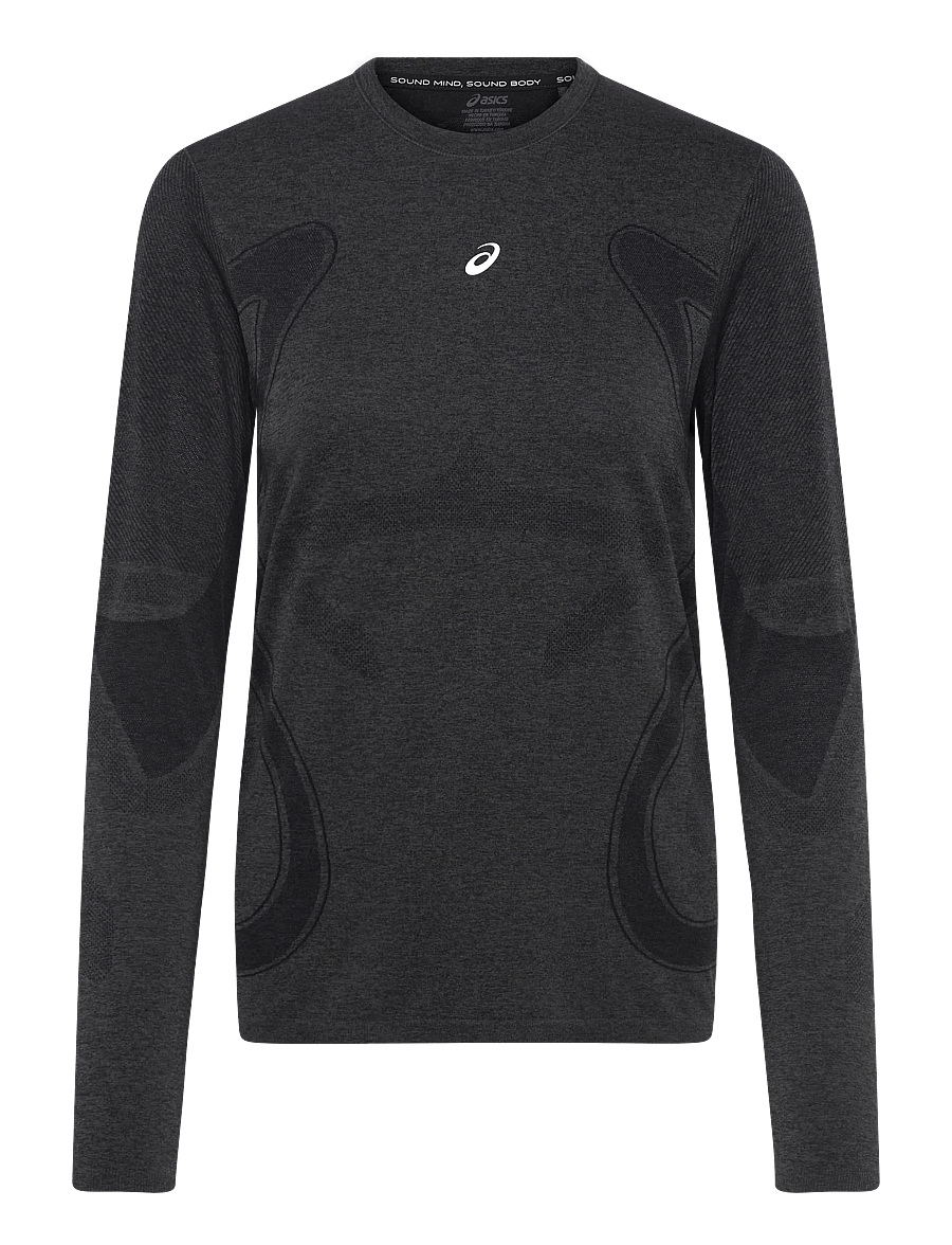 Asics - ROAD SEAMLESS LS TOP - langarmshirts - performance black/graphite grey - 0