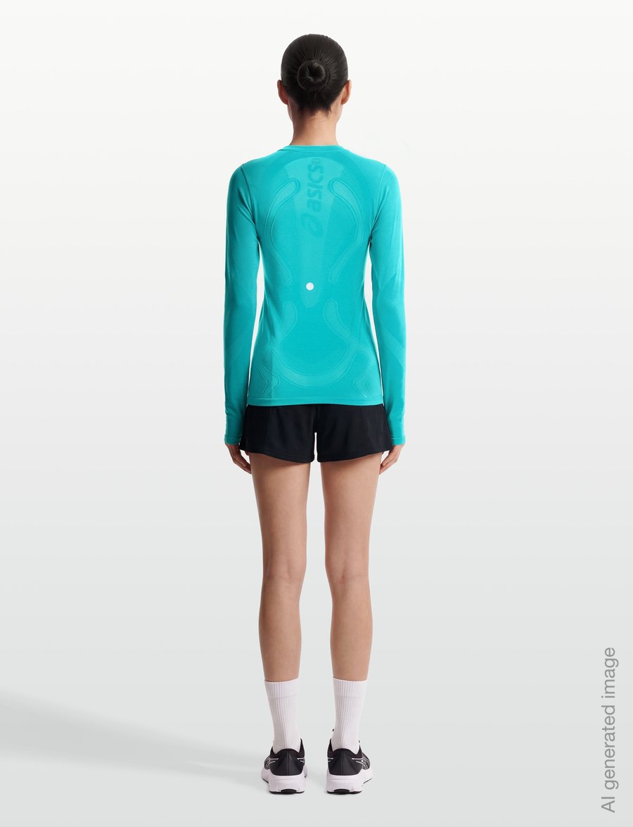Asics - ROAD SEAMLESS LS TOP - langarmshirts - energy aqua - 4