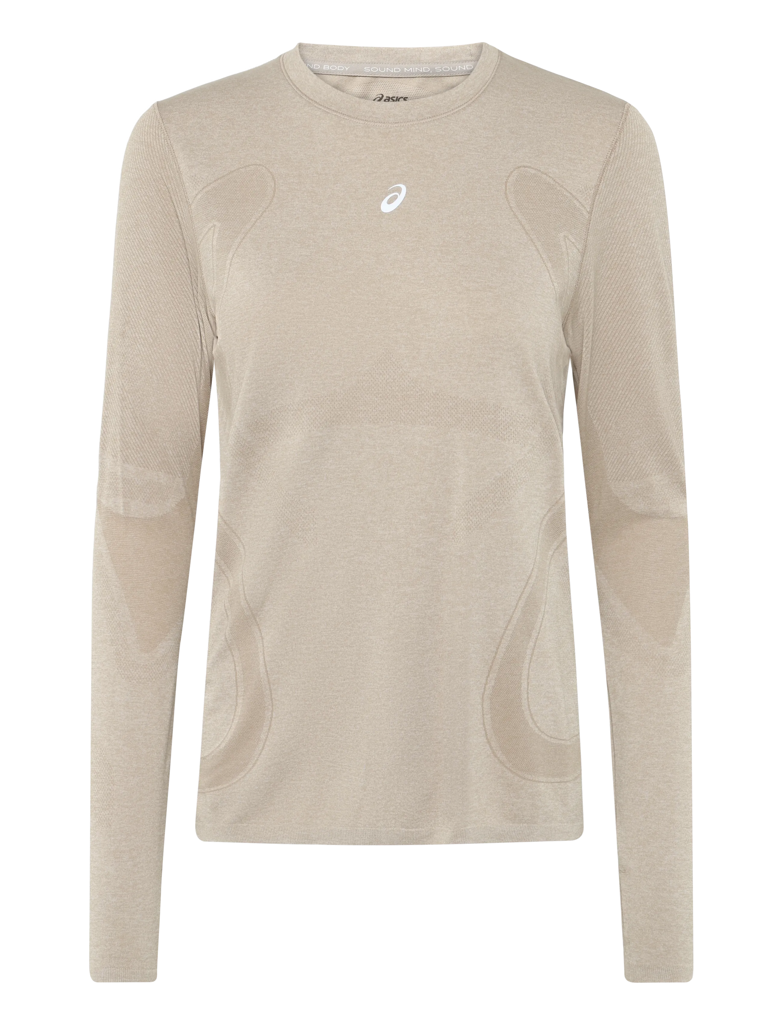 Asics ROAD SEAMLESS LS TOP - Topi un T-krekli - GREIGE / beige