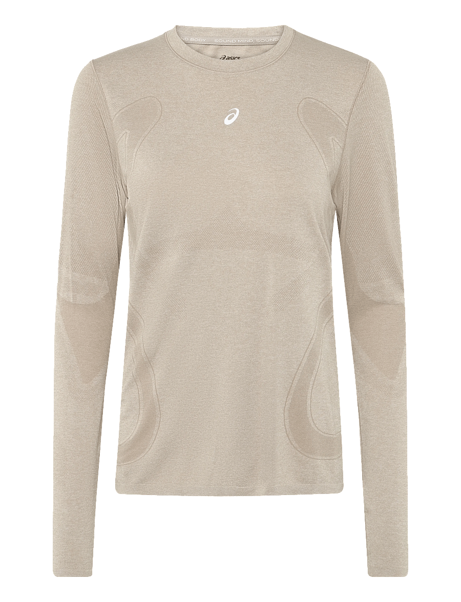 Asics - ROAD SEAMLESS LS TOP - pikkade varrukatega alussärgid - greige - 1