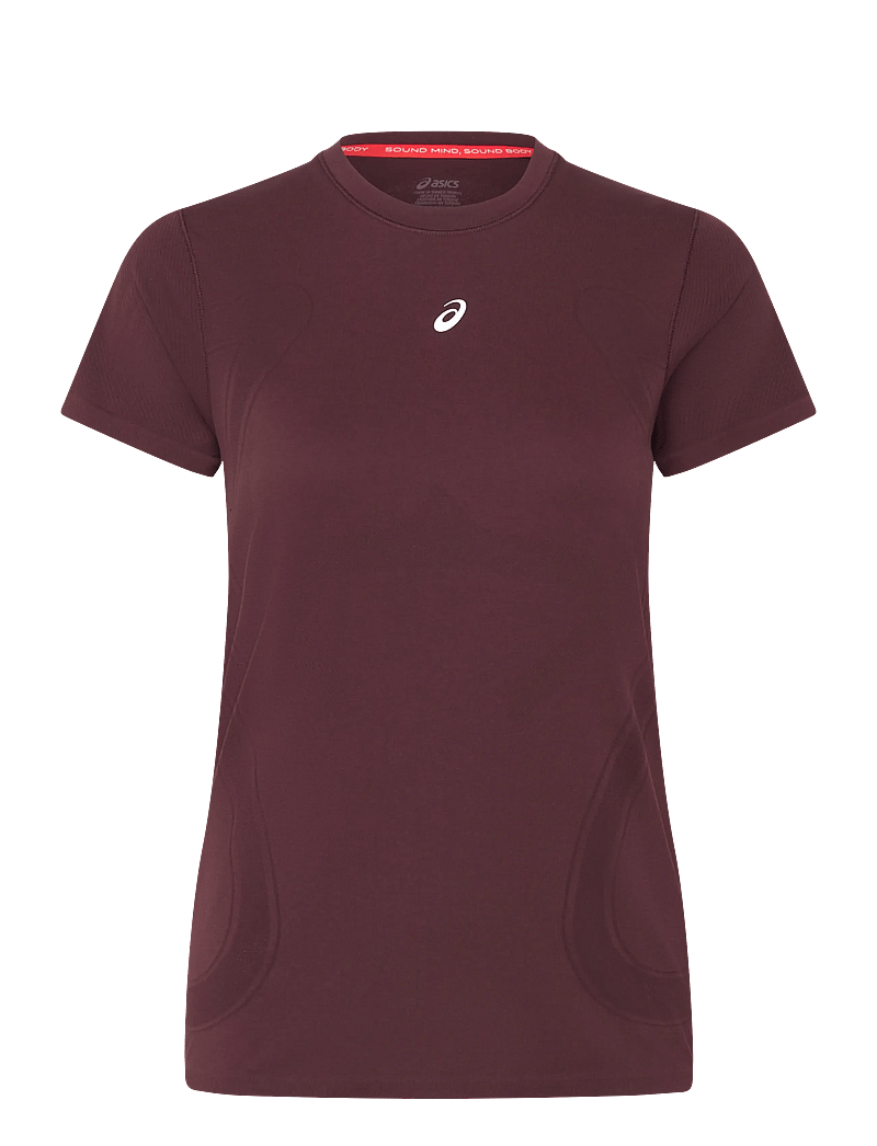 Asics - ROAD SEAMLESS SS TOP - t-shirts - dark currant/port royal - 0