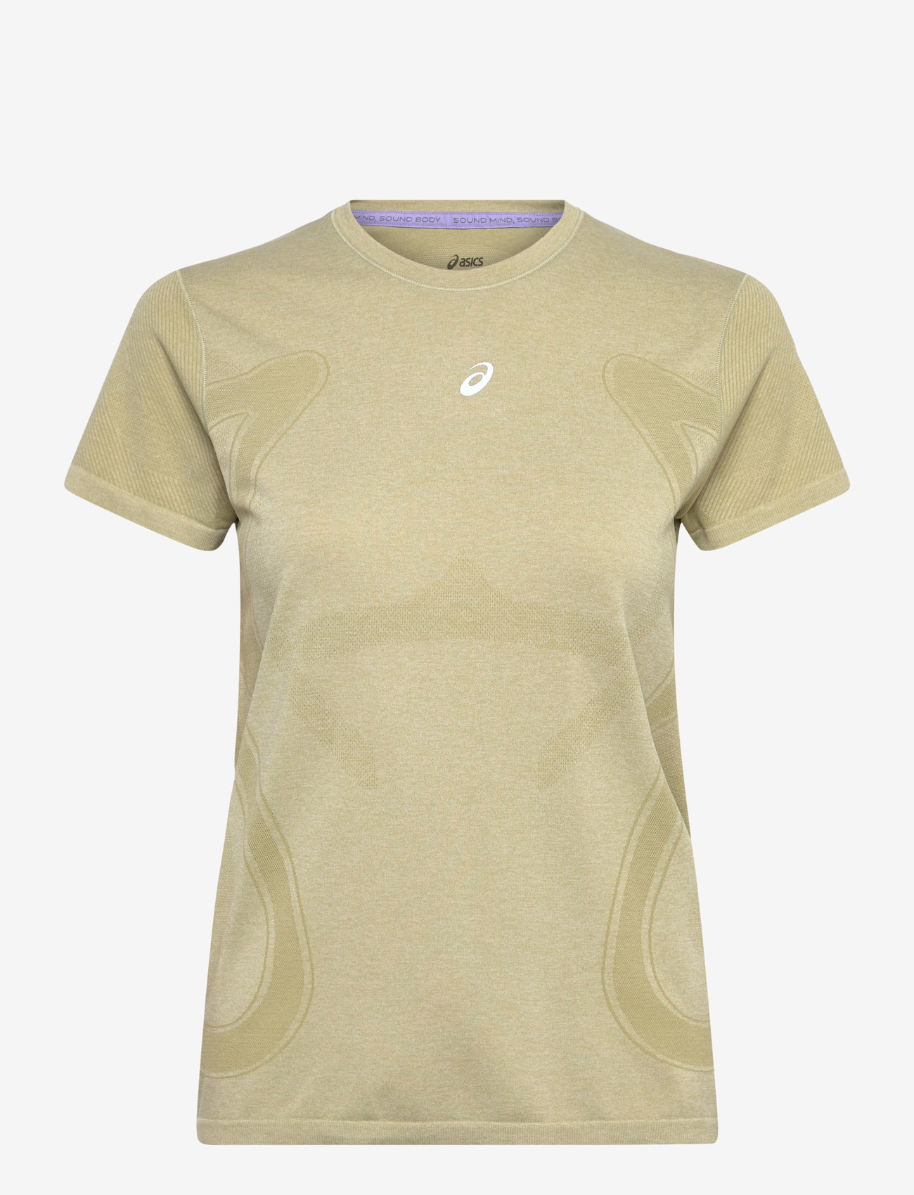 Asics - ROAD SEAMLESS SS TOP - t-särgid - khaki/cream - 0
