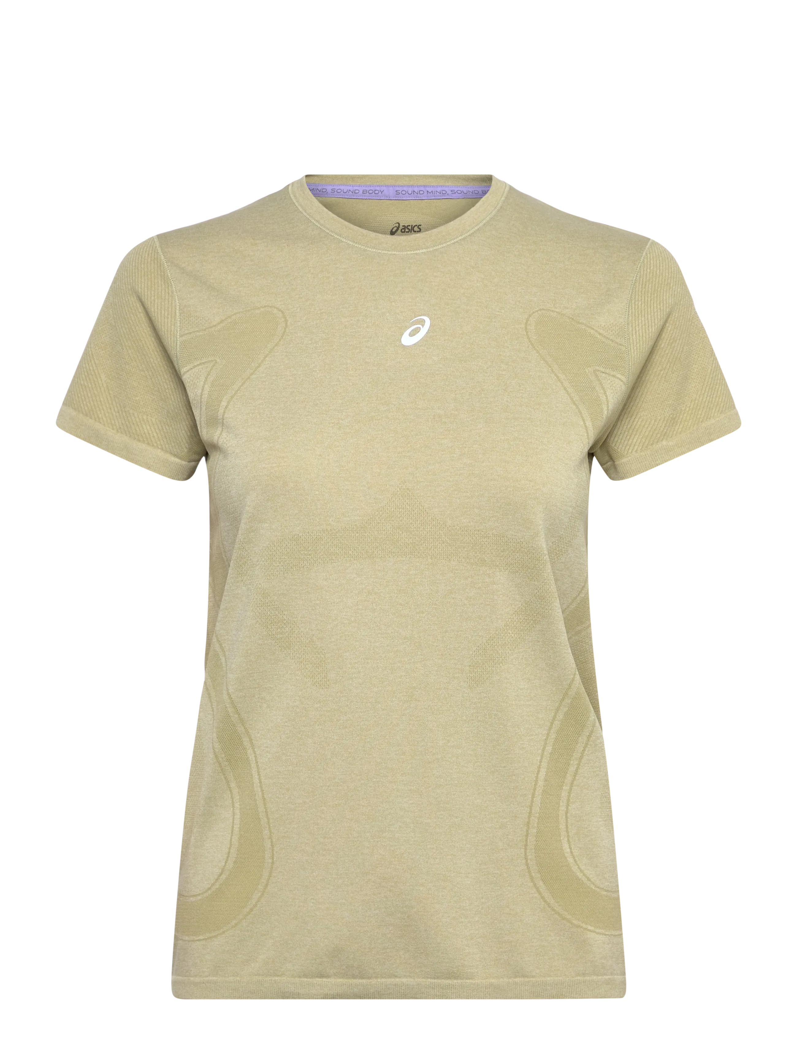 Asics ROAD SEAMLESS SS TOP - Favoritmärken - KHAKI/CREAM / khaki/green