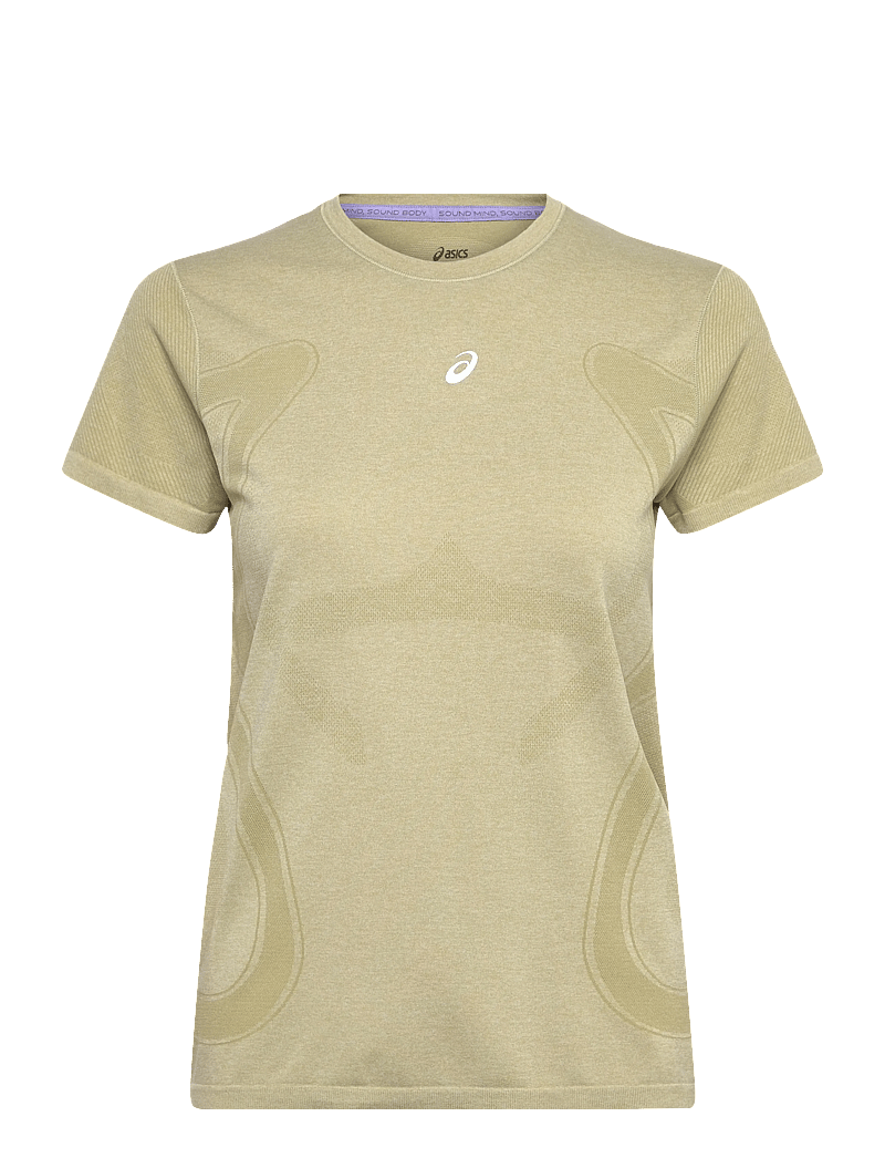 Asics - ROAD SEAMLESS SS TOP - t-särgid - khaki/cream - 0