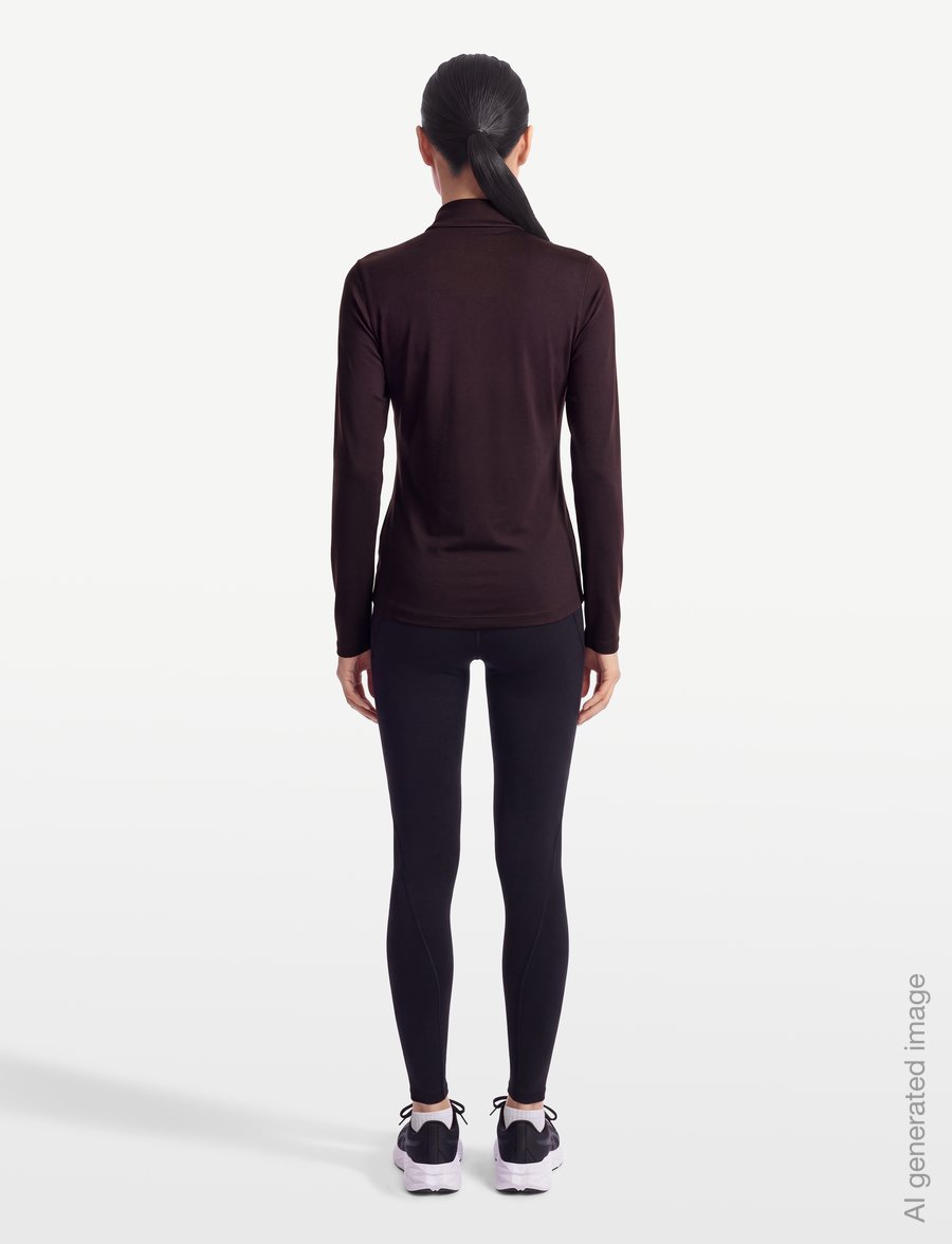 Asics - ASICS CORE LS 1/2 ZIP WINTER TOP - oberteile - dark aubergine - 4